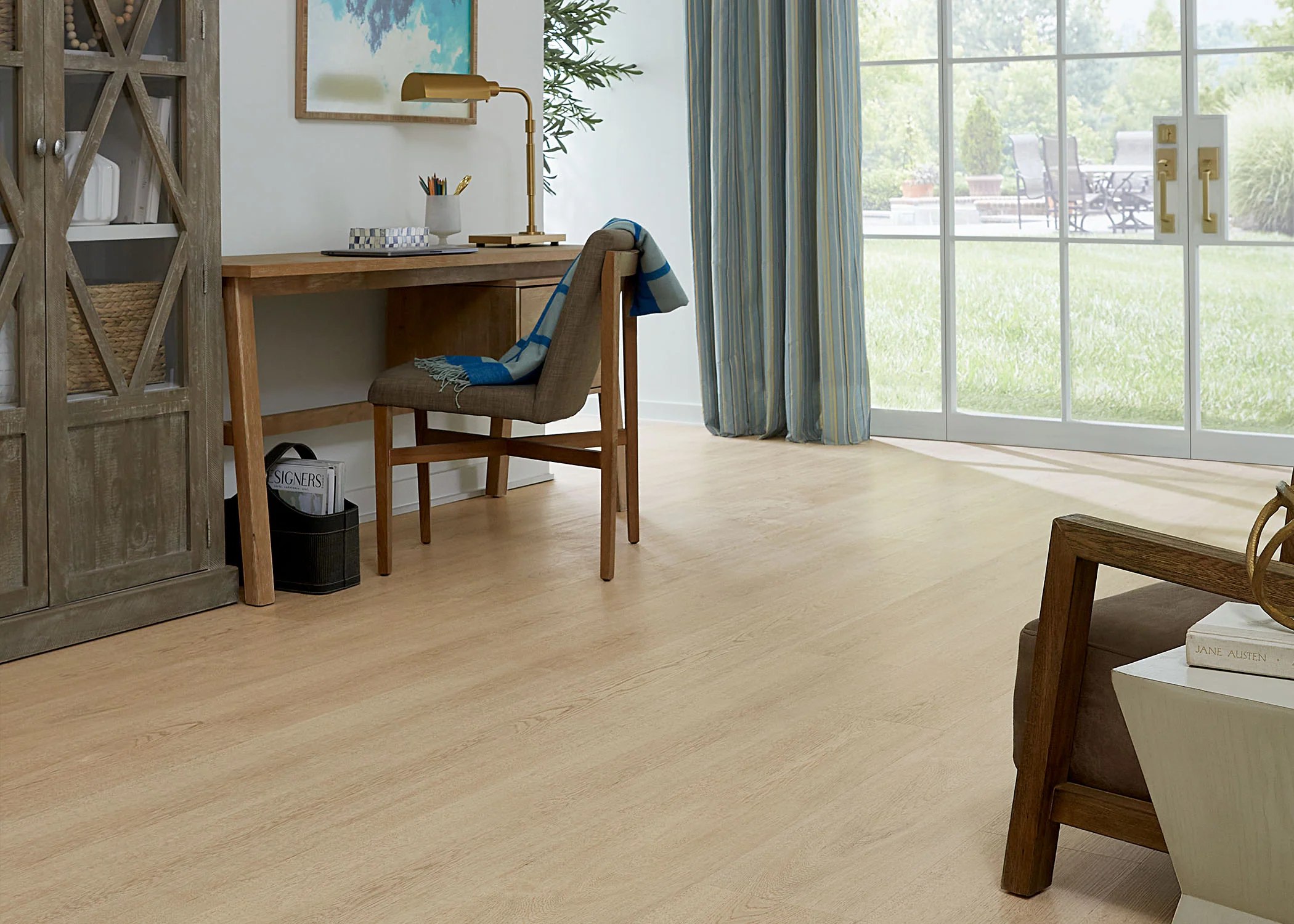 7mm w/pad Nashville Oak Waterproof Rigid Vinyl Plank Flooring 9.56 in. Wide x 60 in. Long