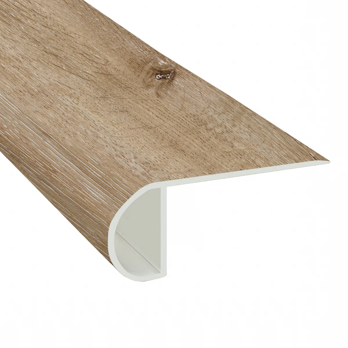 Country Bluff Oak Vinyl Waterproof 2.25 in wide x 7.5 ft Length Low Profile Stair Nose