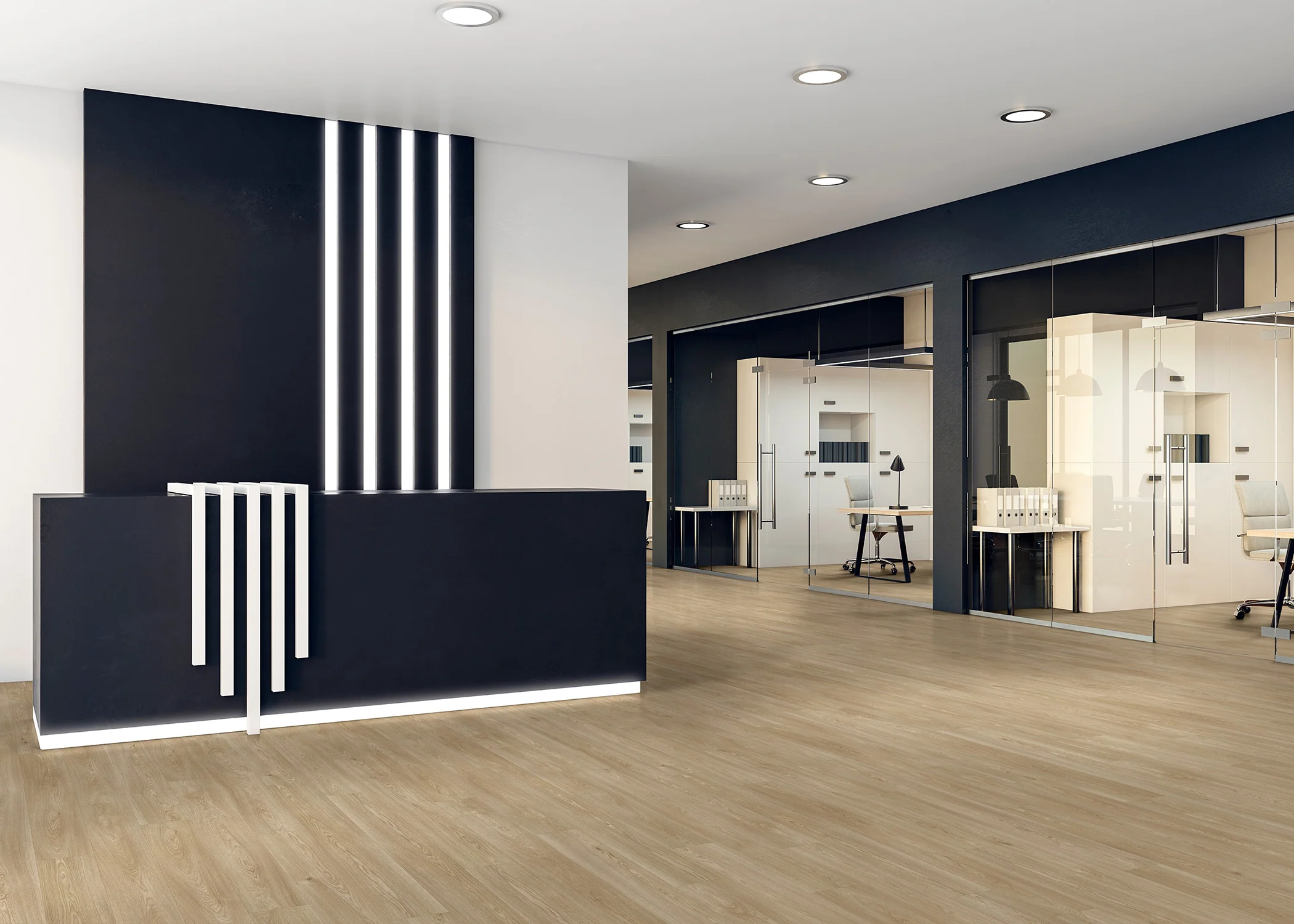 2mm Essence Oak Glue Down Waterproof Vinyl Plank Flooring