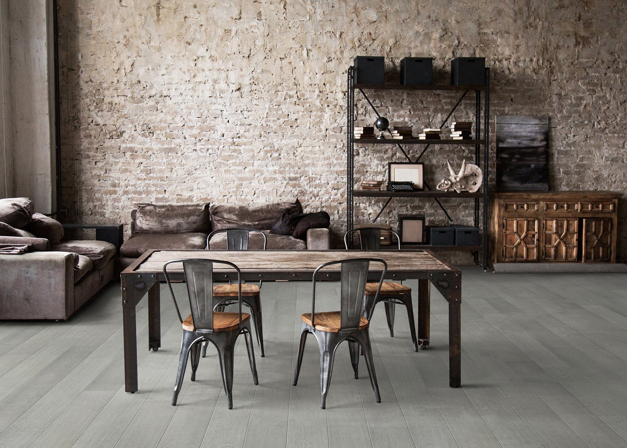 3/8 in. Wind River Oak Distressed Engineered Hardwood Flooring 6.38 in. Wide