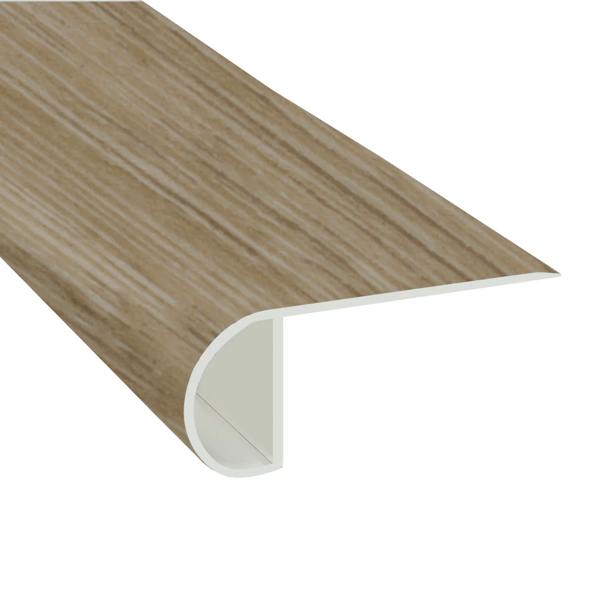 Essence Oak Waterproof Vinyl 1 in. Thick x 2.23 in. Wide x 7.5 ft. Length Low Profile Stair Nose