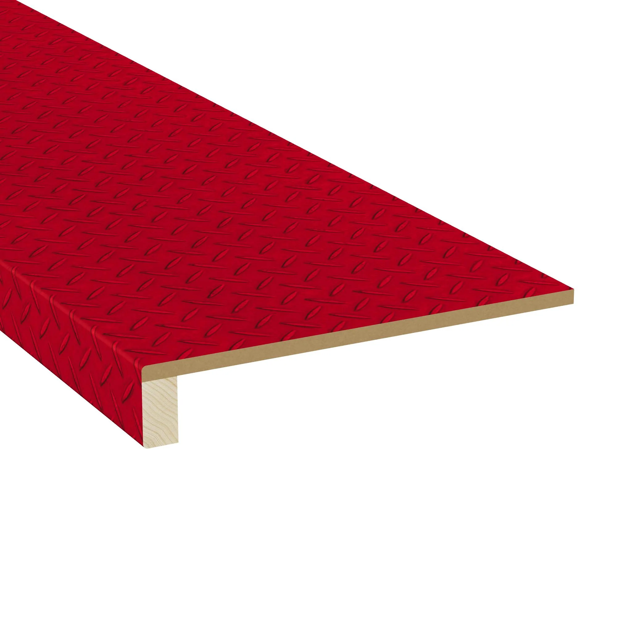 Locomotive Red 48 in Length Square Retro Fit Tread
