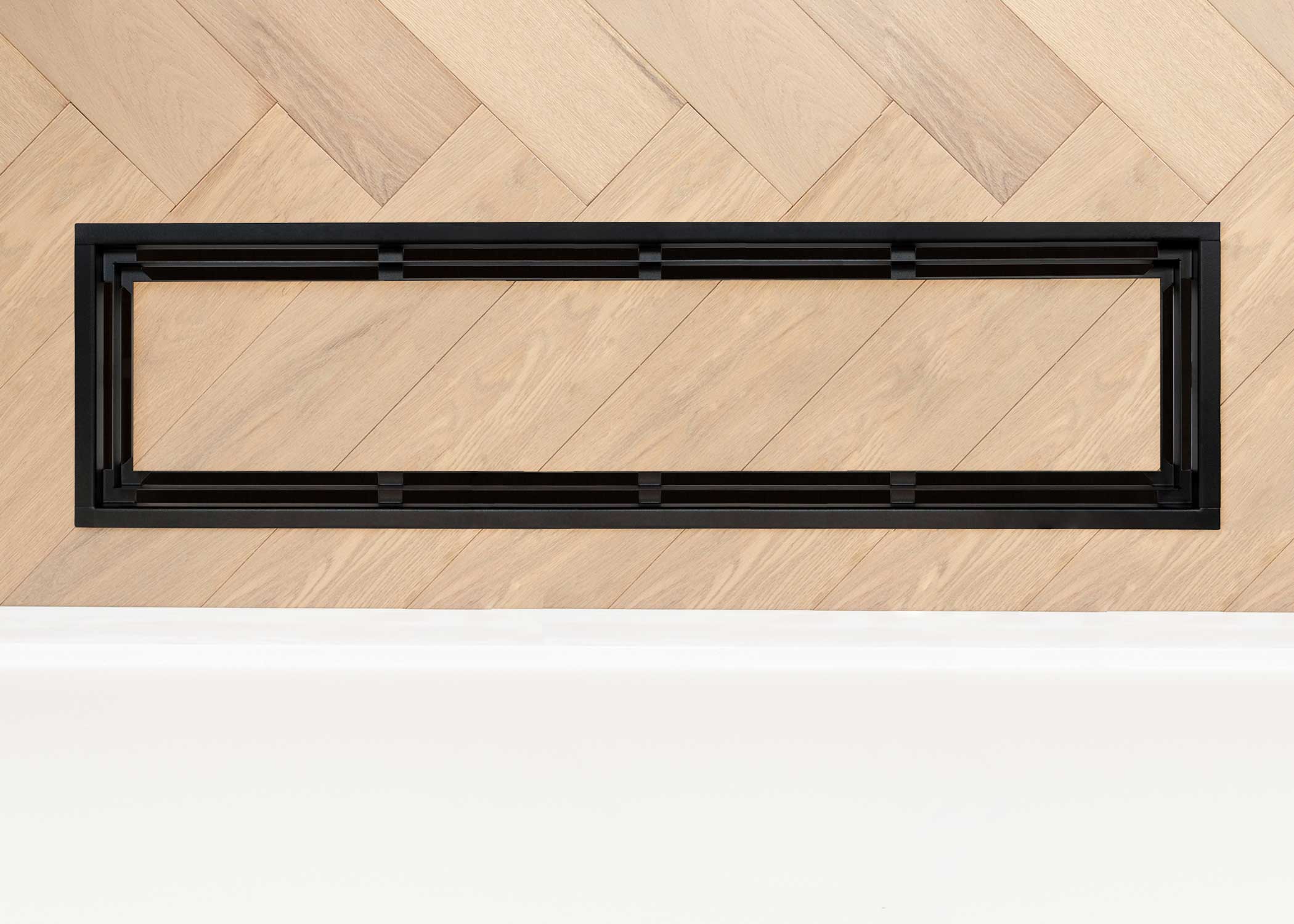 Luxe+ - Framed Steel Floor Vent Matte Black 6x12"