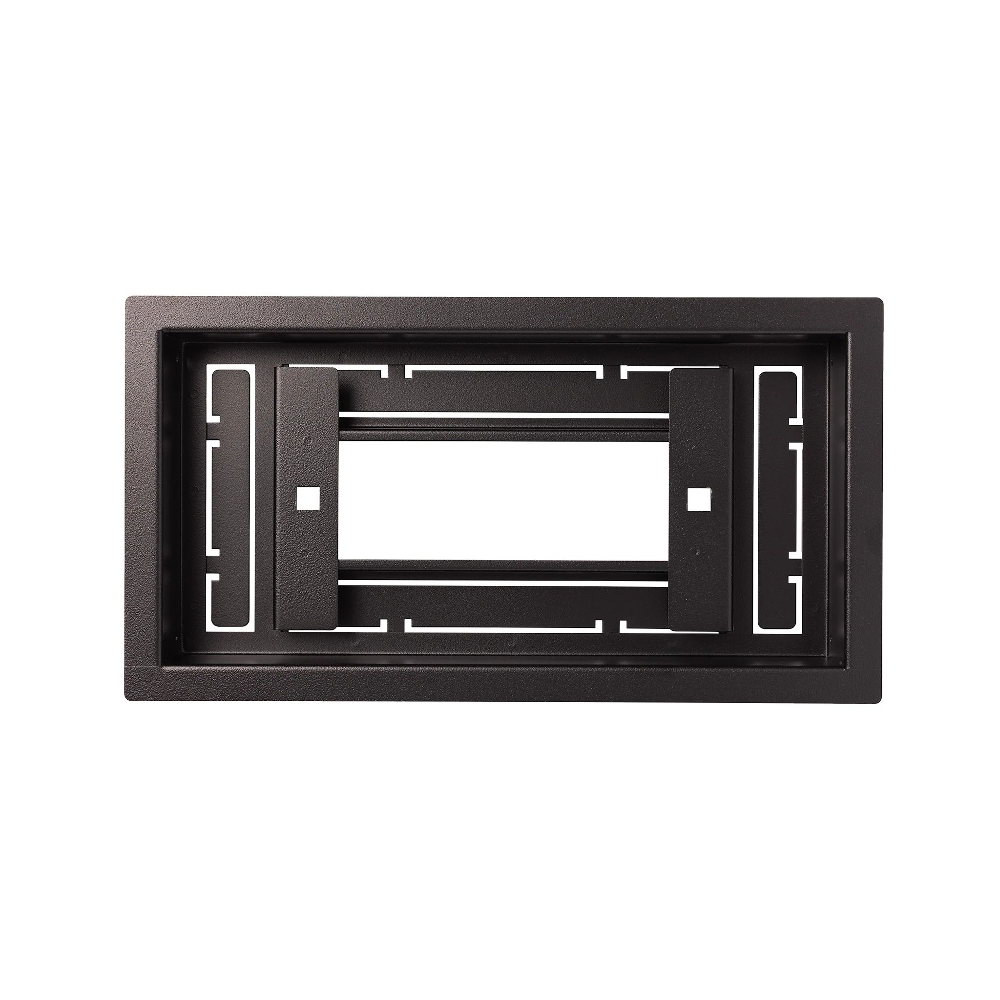 Luxe+ - Framed Steel Floor Vent Matte Black 6x12"