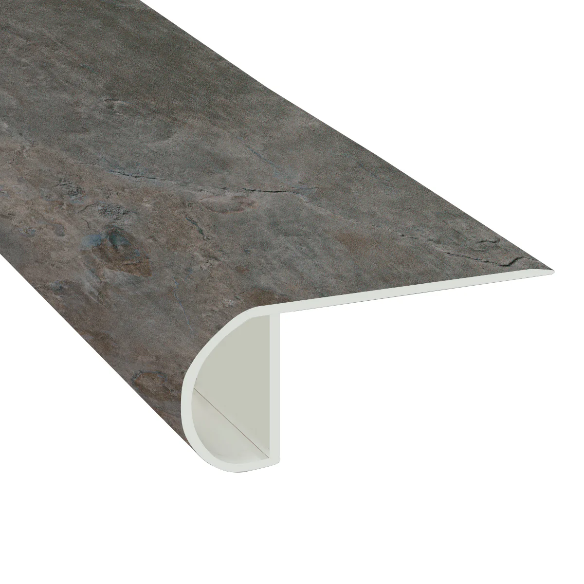 Midnight Blue Slate Waterproof Vinyl 1in. Thick x 2.23in. Wide x 7.5ft Length Low Profile Stair Nose