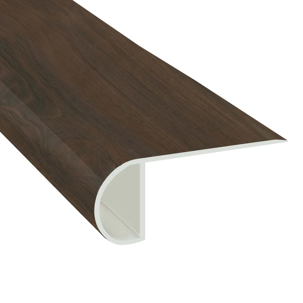 Monroe Walnut Waterproof 2.25 in wide x 7.5 ft Length Low Profile Stair Nose