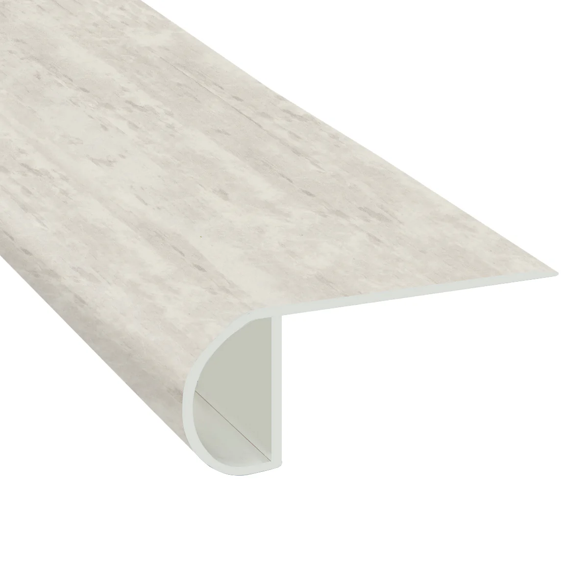 Patchwork Grey Tile Waterproof Laminate 1 in. T x 2.23 in. W x 7.5 ft. Length Low Profile Stair Nose