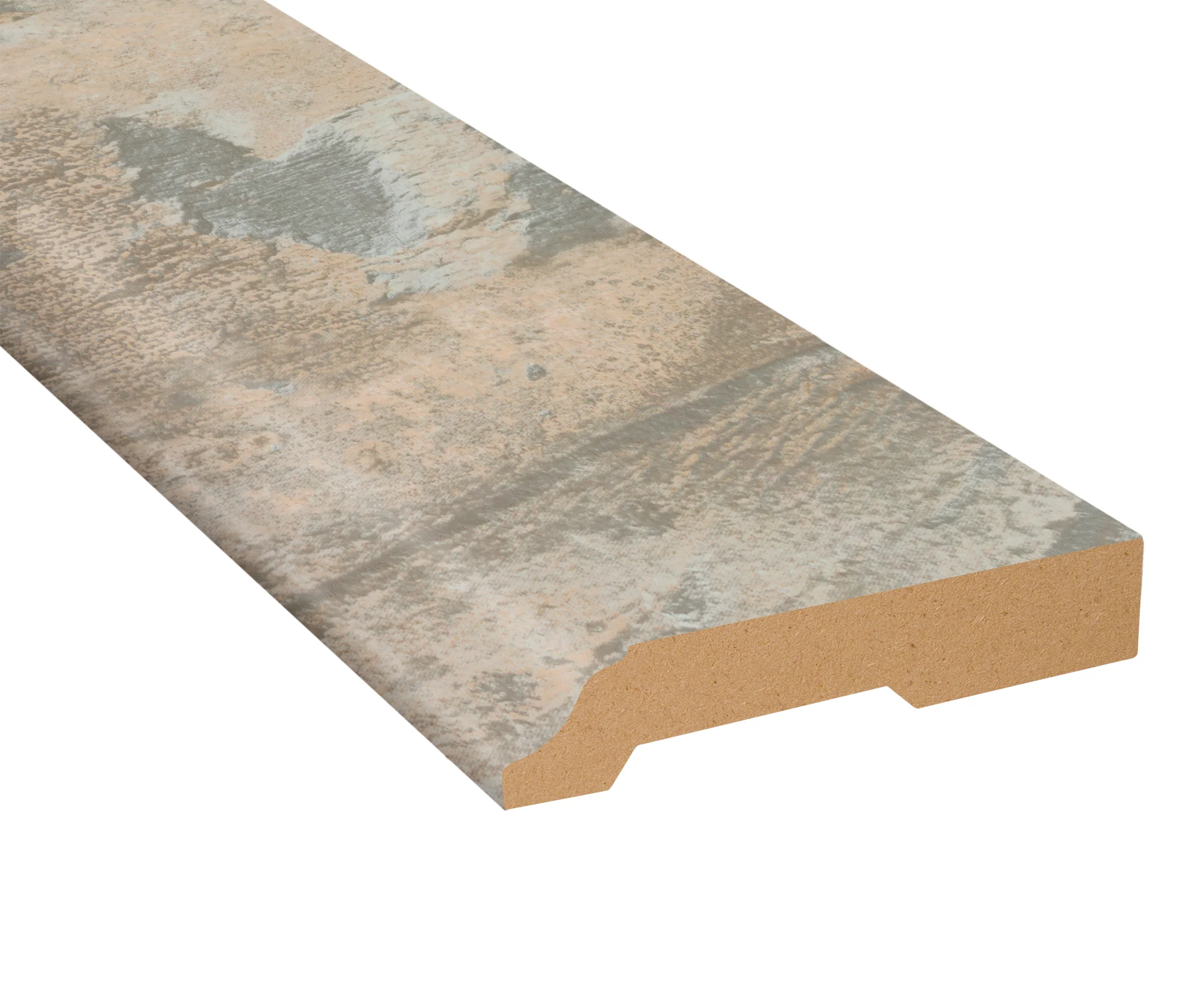 Pewter Travertine Vinyl 3.25 in wide x 7.5 ft Length Baseboard