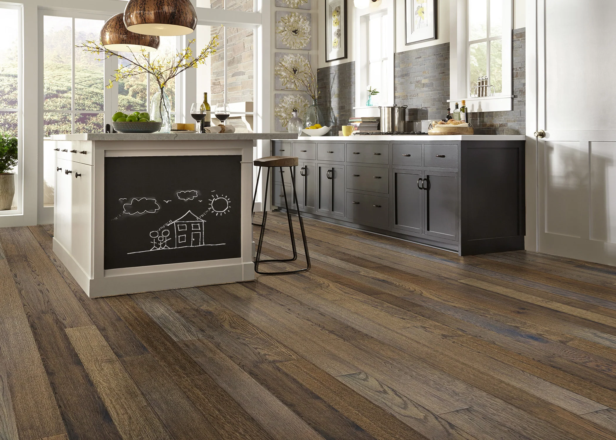 3/8 in. Sahara Prefinished Engineered Hardwood Wall Plank 5 in. Wide