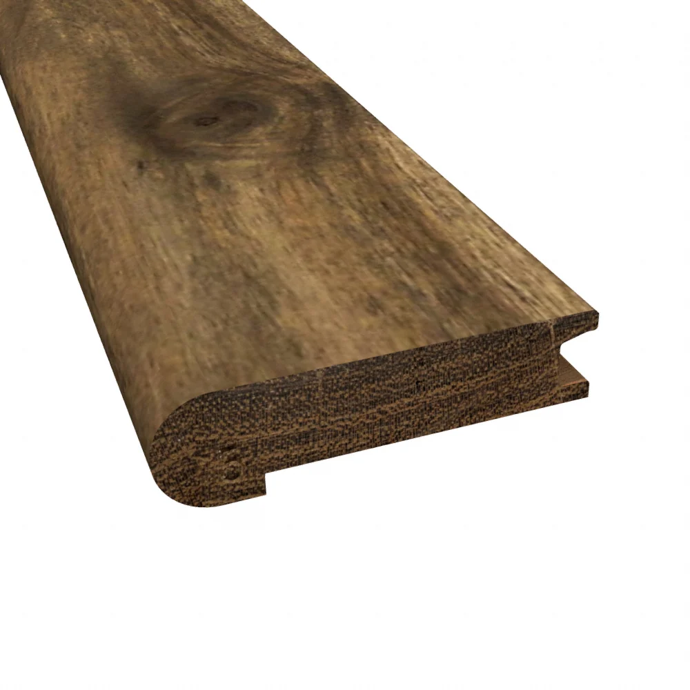 Prefinished Bar Harbor Acacia Distressed 3/4 in. Thick x 3.13 in. Wide x 6.5 ft. Length Stair Nose