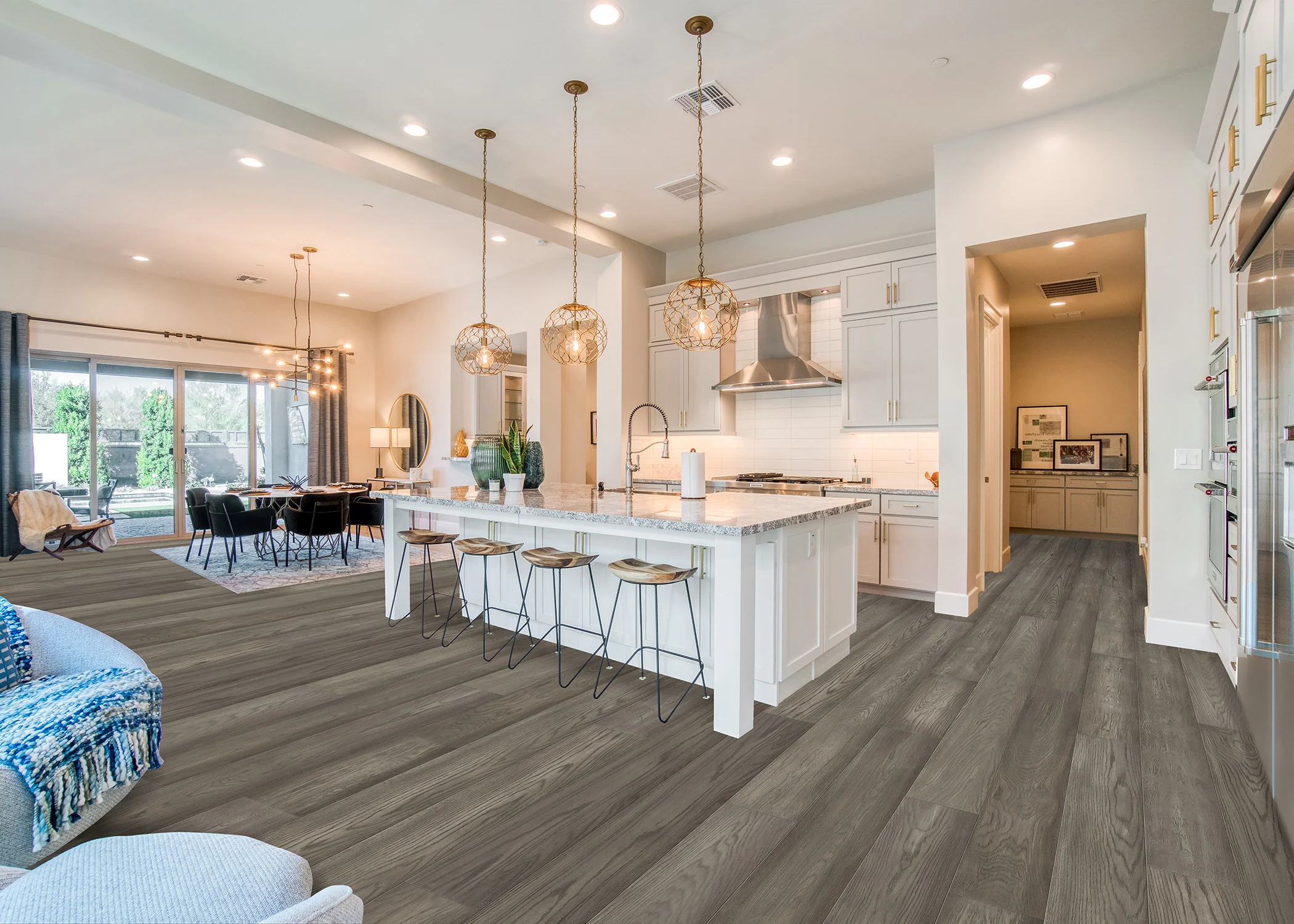5/8 in. Moonstone White Oak Distressed Engineered Hardwood Flooring 9.5 in. Wide