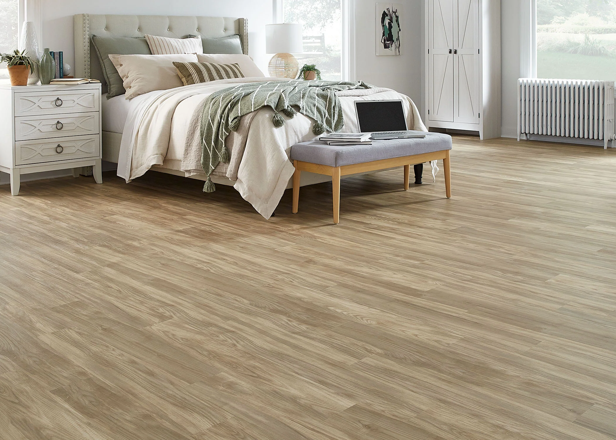 4mm w/pad Hunter Valley Ash Waterproof Rigid Vinyl Plank Flooring 6 in. Wide X 36 in. Long