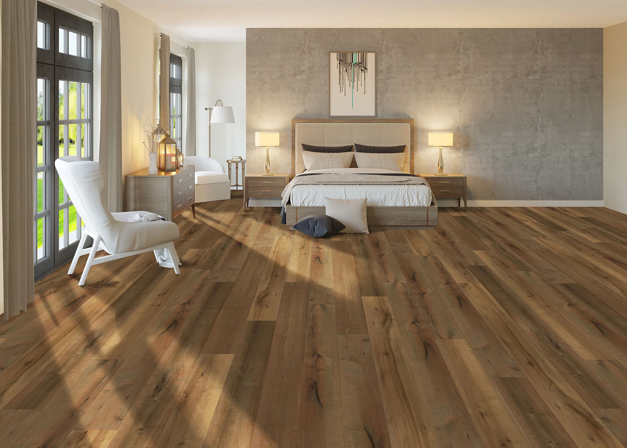 6mm w/pad Claremont Maple Waterproof Rigid Vinyl Plank Flooring 7 in. Wide X 48 in. Long