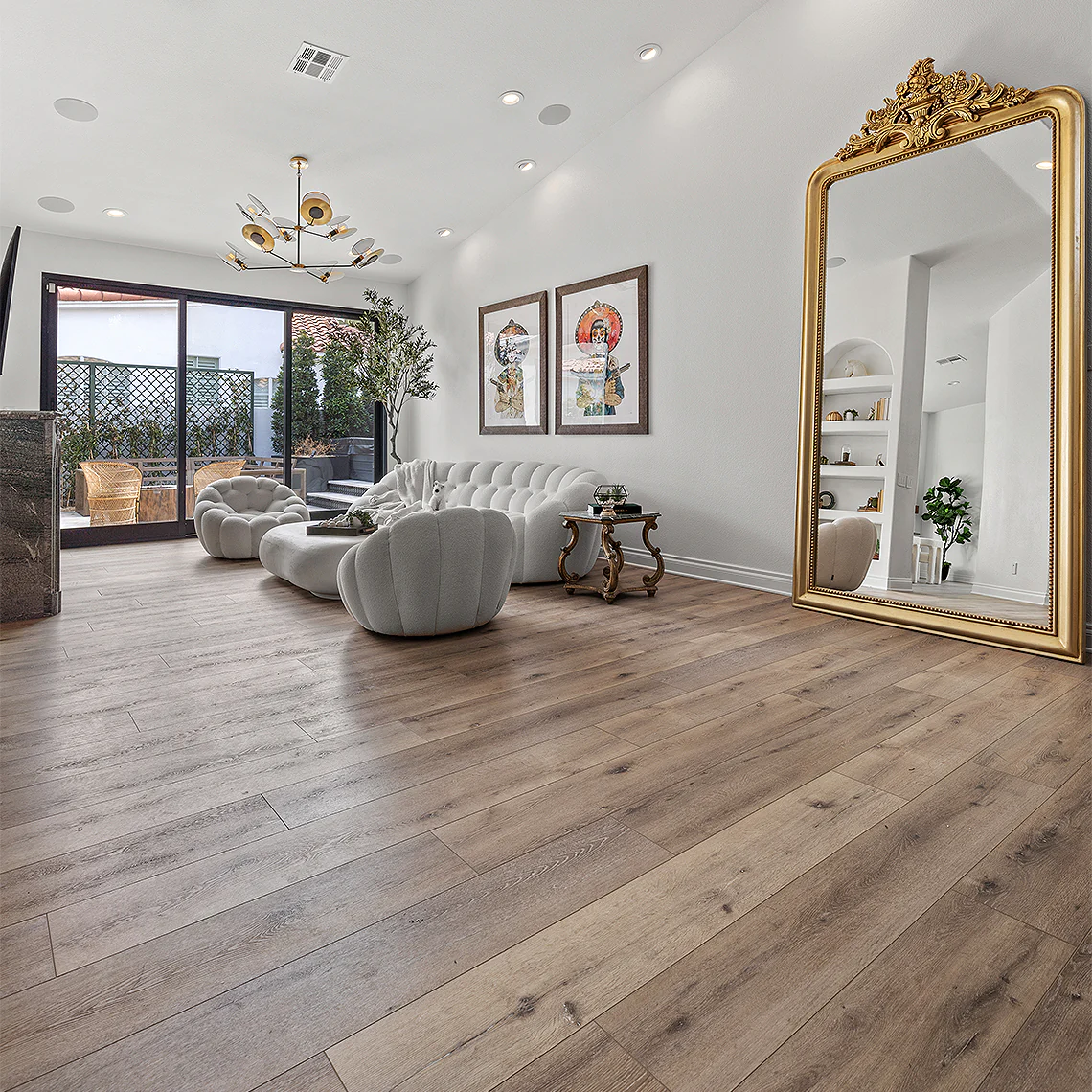 8mm w/pad Artisan Pine Waterproof WPC Vinyl Plank Flooring 9 in. Wide