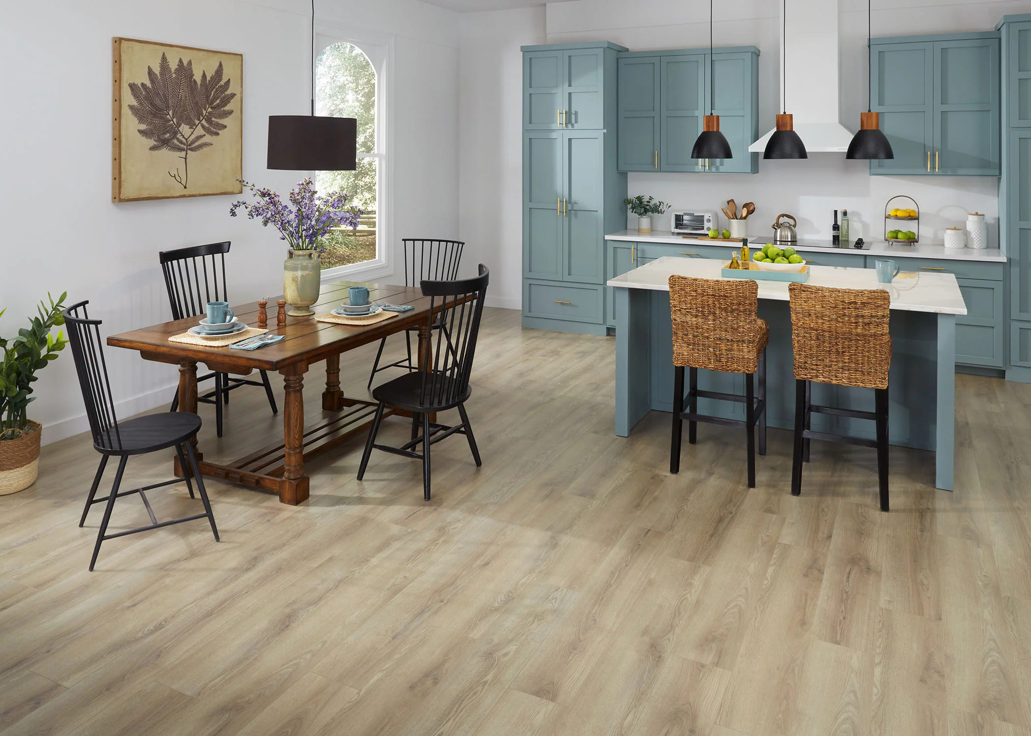 10mm Brisk Hollow Oak w/ pad Water-Resistant Laminate Flooring 8.03 in. Wide x 47.64 in. Long