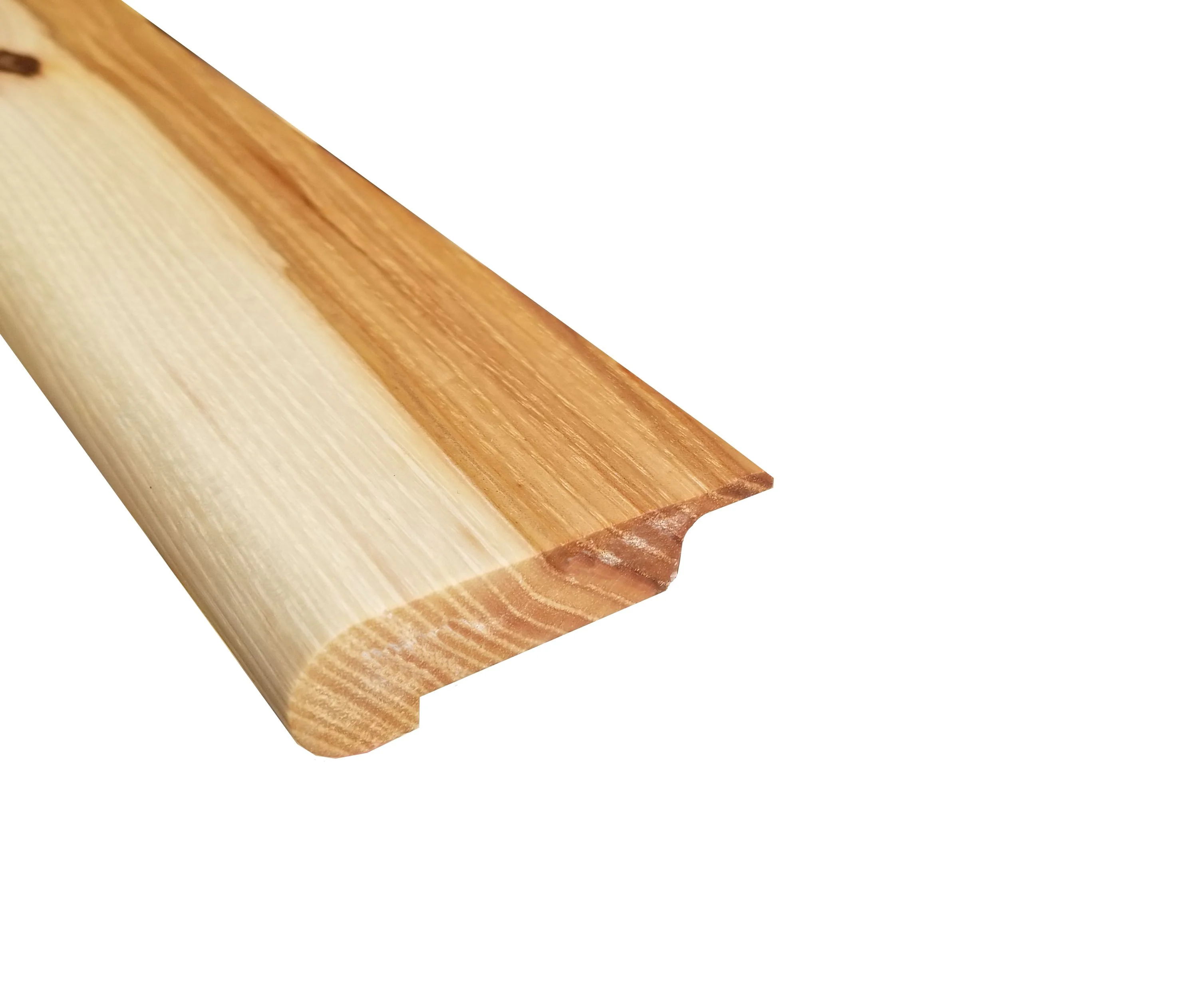 Prefinished Natural Hickory 3/8 in. Thick x 2.75 in. Wide x 6.5 ft. Length Overlap Stair Nose