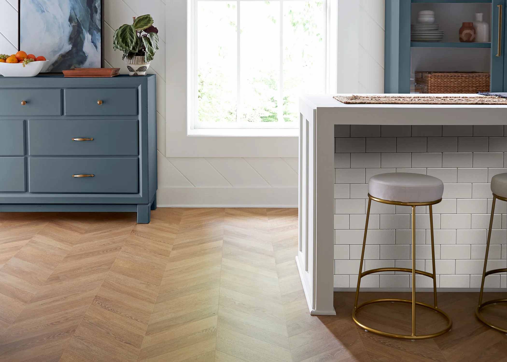 8mm Prospect Park Chevron Water-Resistant Laminate Flooring 11.55 in. Wide x 47 in. Long