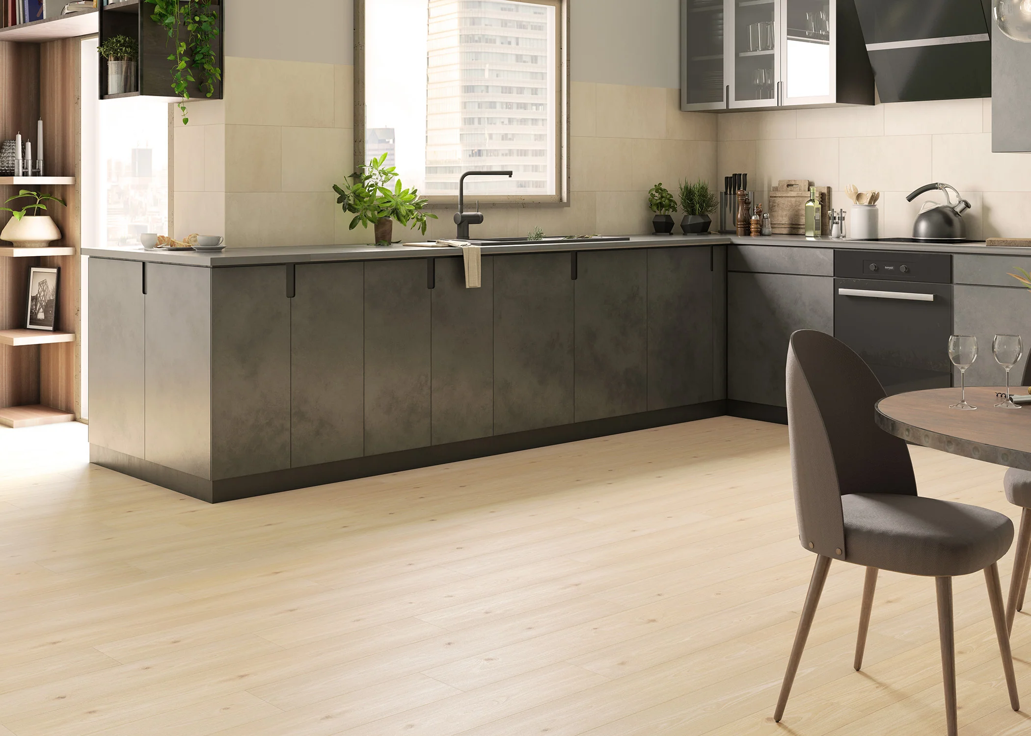 9mm w/pad Voyager Pine Water-Resistant Hybrid Resilient Flooring 7.56 in. Wide x 50.63 in. Long