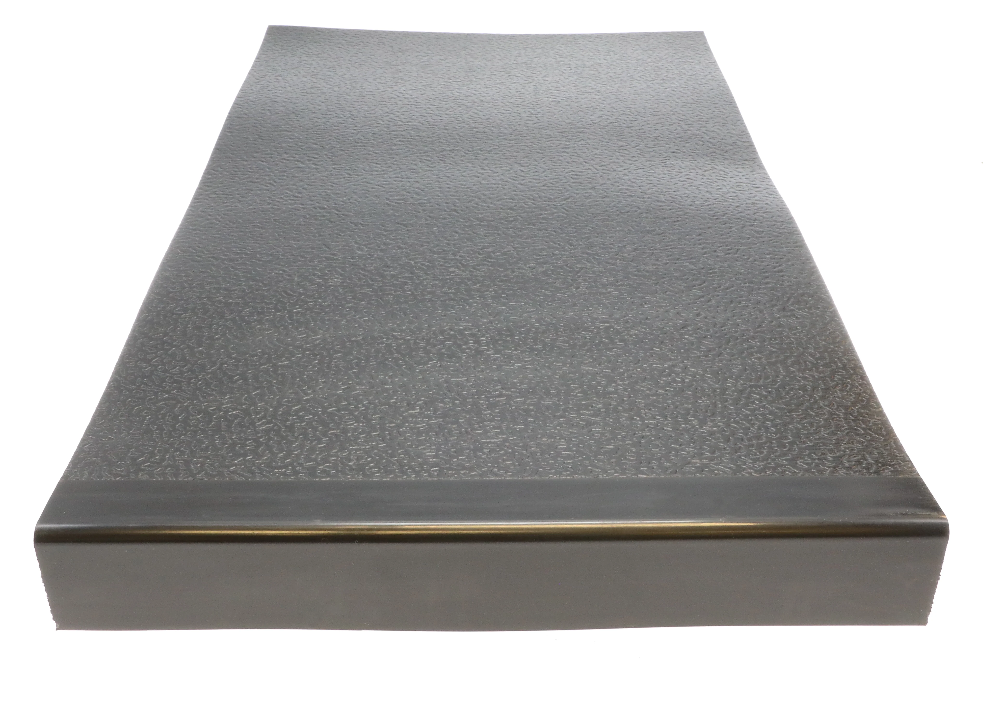 Rubber Hammered Stair Tread and Riser Square Nose 20.63"x 48" Black