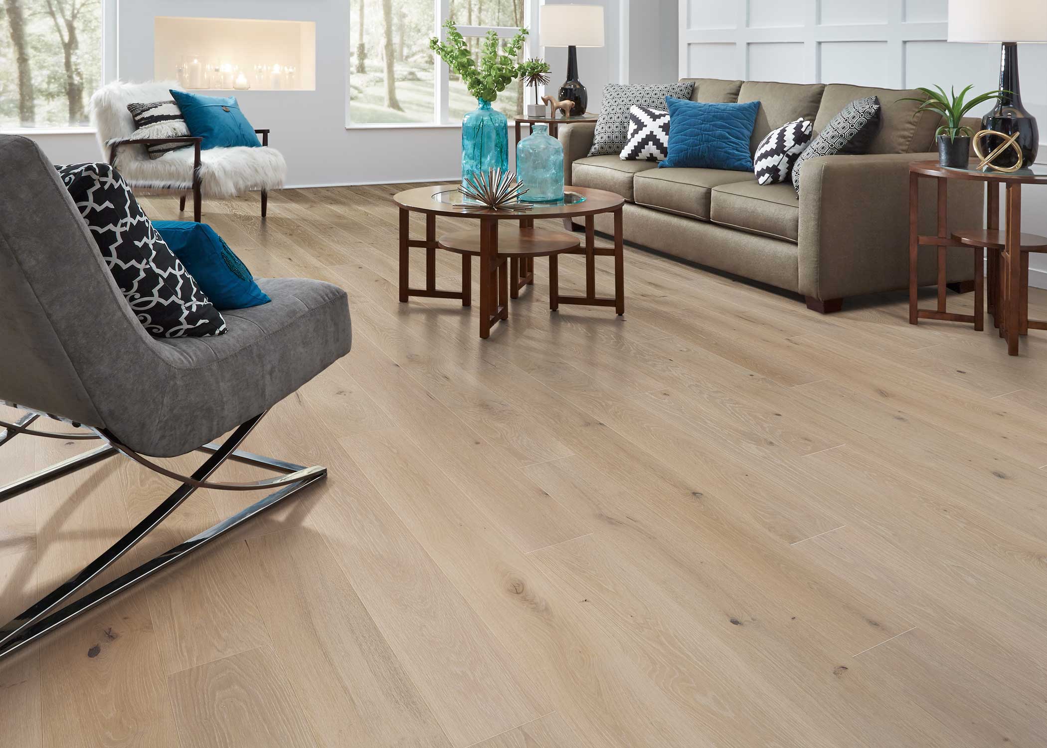 9/16 in. Chardonnay European Oak Engineered Hardwood Flooring 7.48 in. Wide