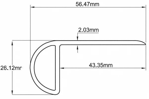 Silk Spire Oak Waterproof Hybrid Resilient 1 in. T x 2.25 in. W x 7.5 ft. L Low Profile Stair Nose