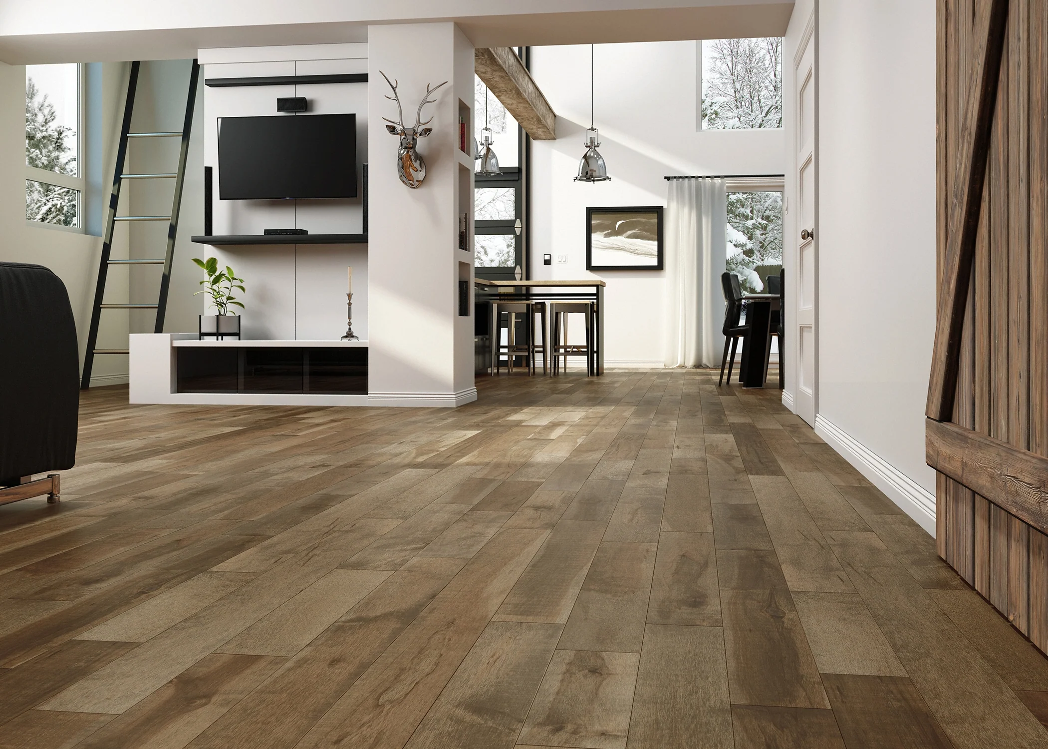 3/4 in. Rattan Maple Prefinished Solid Hardwood Flooring 5.25 in. Wide