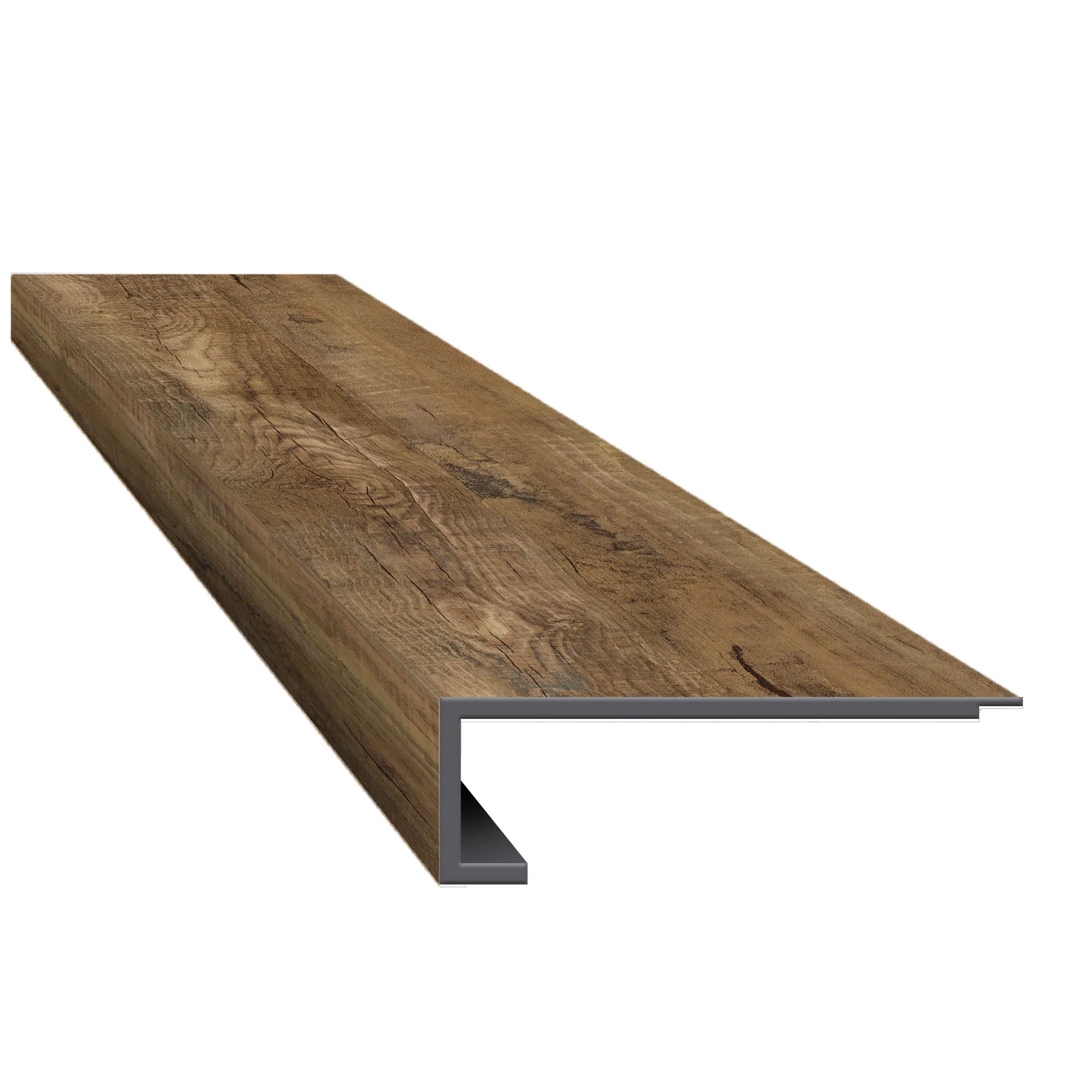 Tranquility Rustic Reclaimed Oak Square Landing Stair Nose