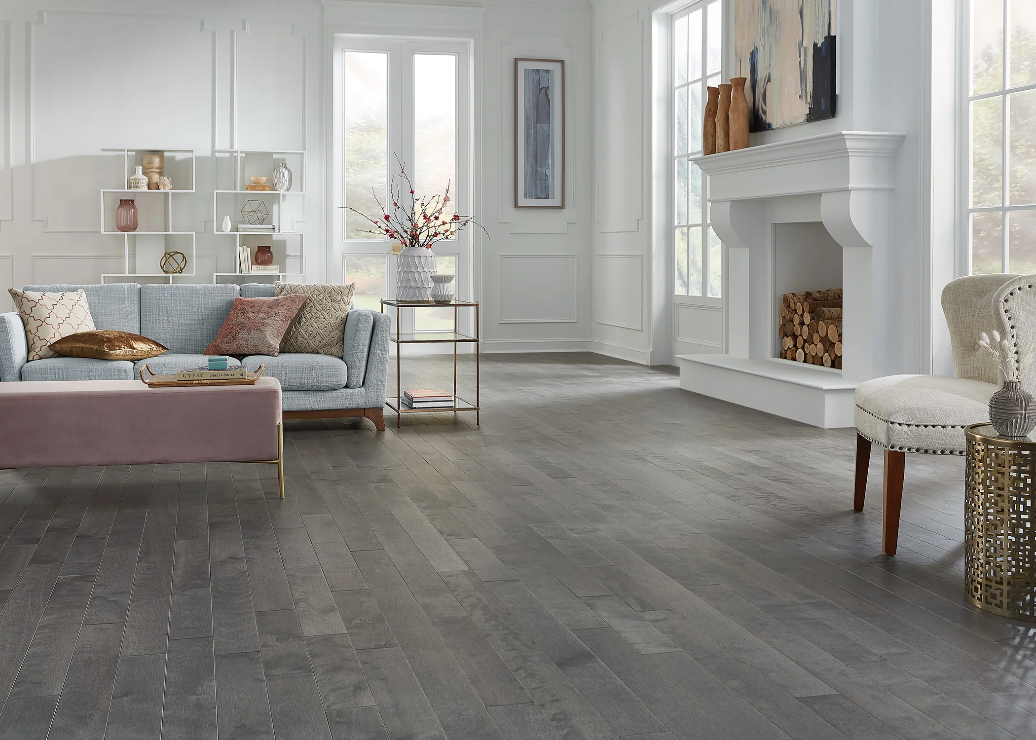 3/4 in. Pasque Island Distressed Prefinished Solid Hardwood Flooring 4.25 in. Wide
