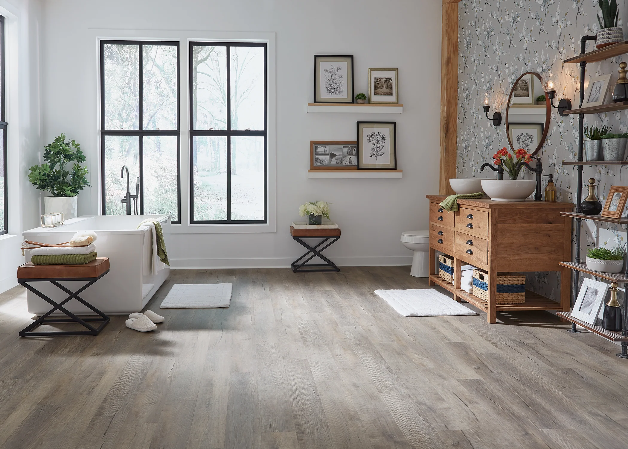 5mm w/pad Deer Ridge Maple Waterproof Rigid Vinyl Plank Flooring 5.75 in. Wide x 48 in. Long