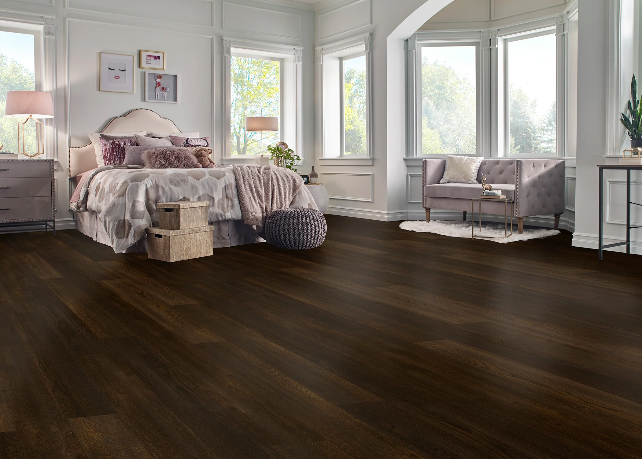 6mm w/pad Mt. Madison Oak Waterproof Rigid Vinyl Plank Flooring 7 in. Wide X 60 in. Long