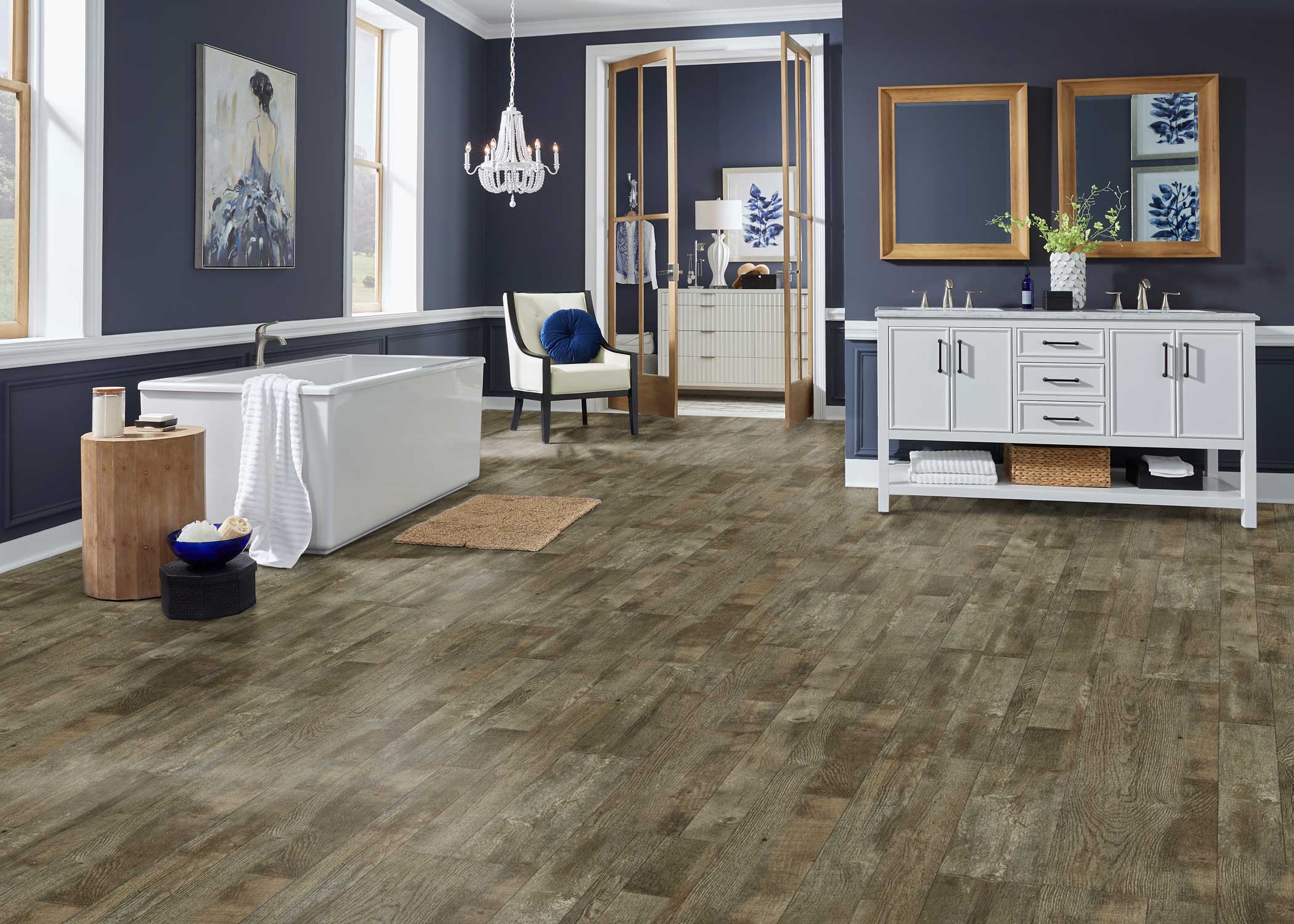 8mm w/pad Uptown Loft Ash Waterproof Rigid Vinyl Plank Flooring 8.86 in. Wide x 60 in. Long