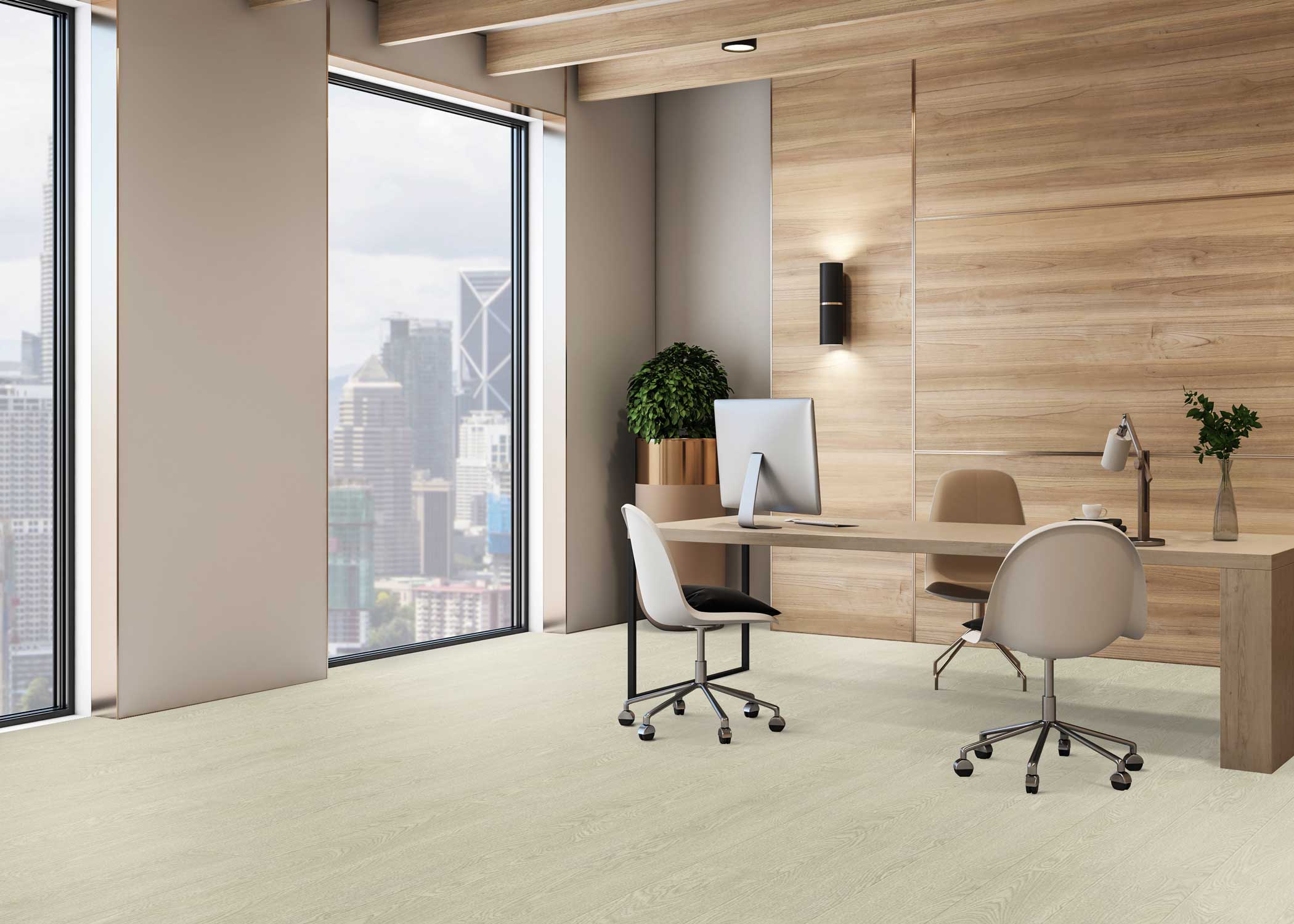 3mm Athens Oak Waterproof Glue-Down Luxury Vinyl Plank Flooring 7 in. Wide x 48 in. Long