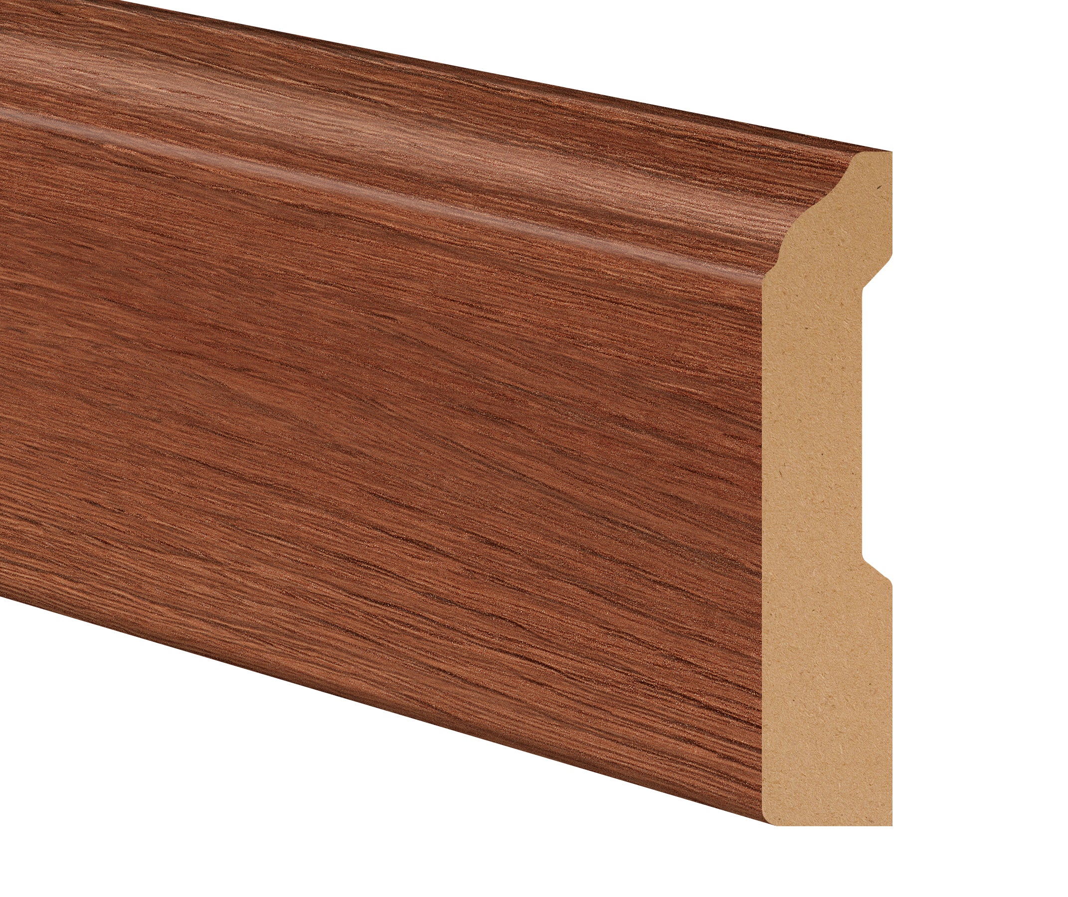 Brazilian Cherry Hybrid Resilient 3-1/4 in. Tall x 0.63 in. Thick x 7.5 ft. Length Baseboard