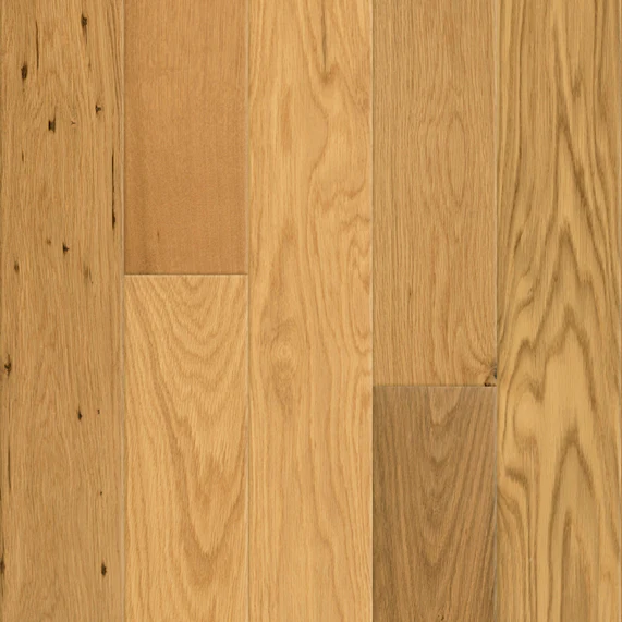 3/4 in. Roasted Chestnut Hickory Prefinished Solid Hardwood Flooring 5 In. Wide