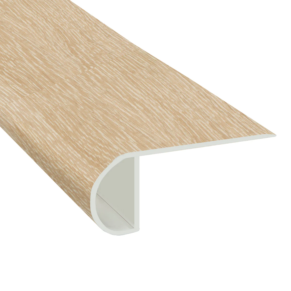 Cardiff Red Oak Rigid Waterproof Vinyl 1in Thick x 2.23in Wide x 7.5ft Length Low Profile Stair Nose