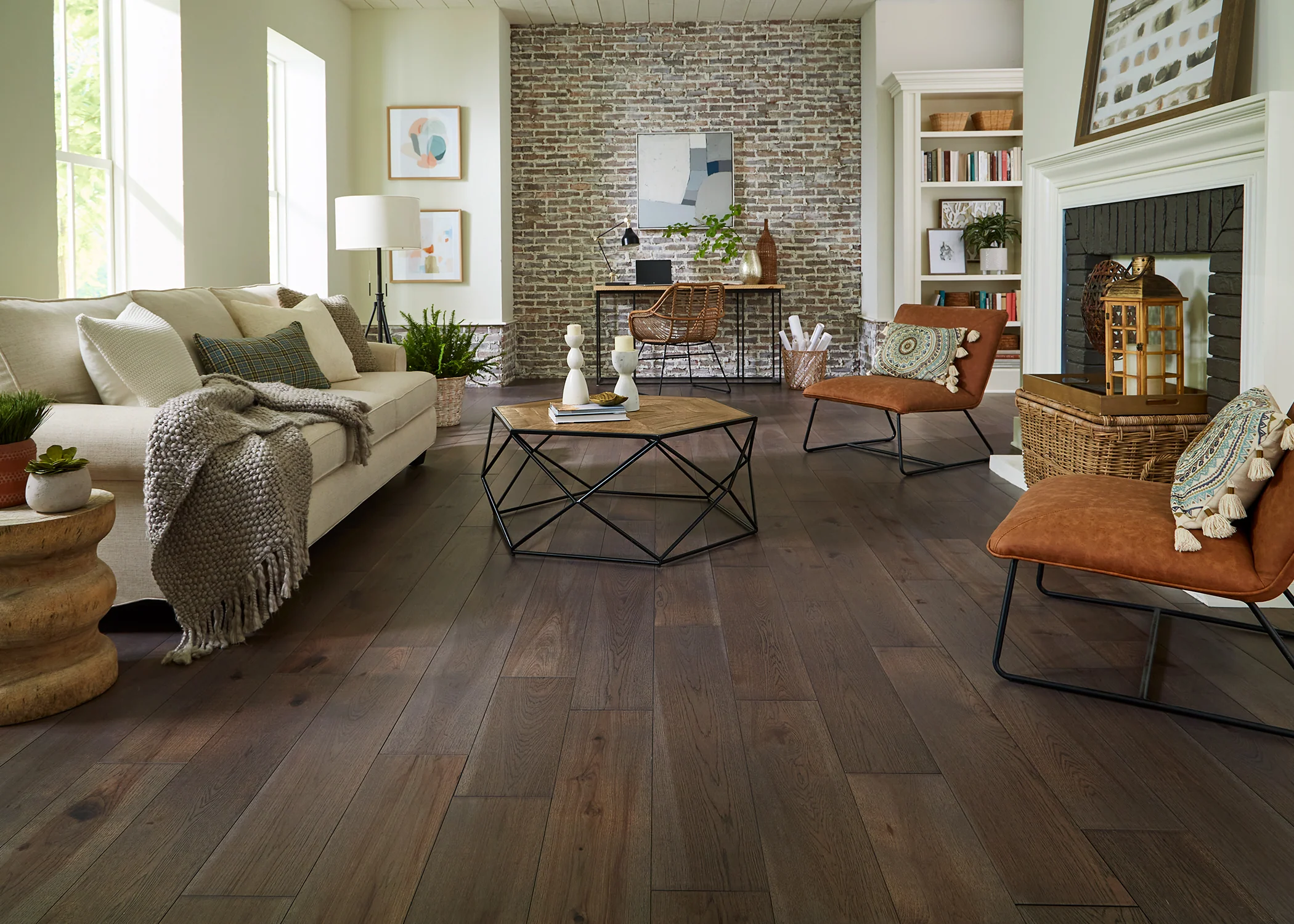7/16 in. Bristol Tavern Hickory Distressed Engineered Hardwood Flooring 7.4 in. Wide
