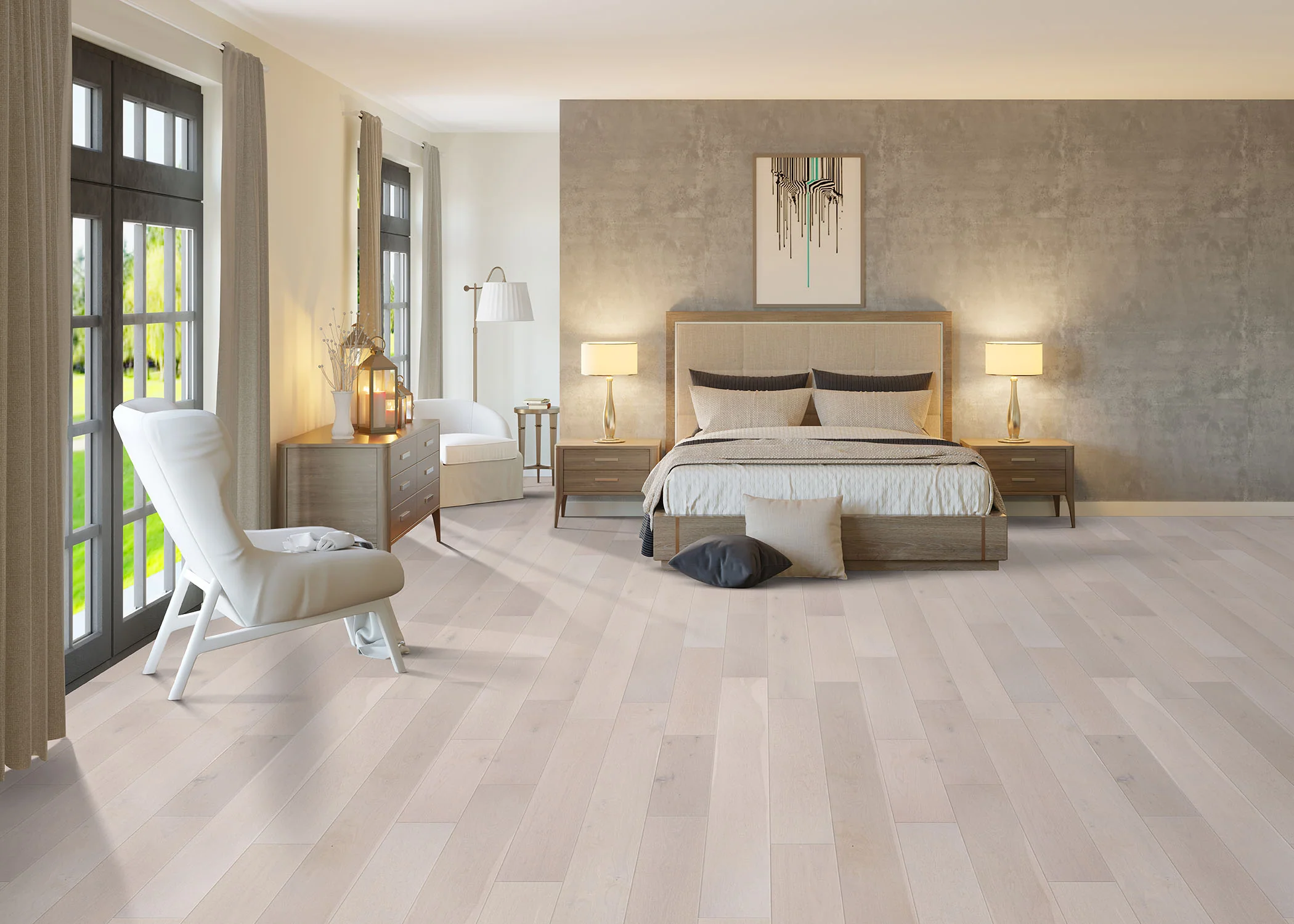 7/16 in. Castlebar White Oak Distressed Engineered Hardwood Flooring 7.4 in. Wide