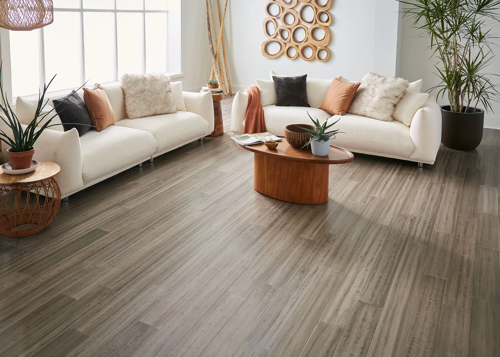 3/8in. Cordova Distressed Click Strand Engineered Bamboo Flooring 5.12 in. Wide