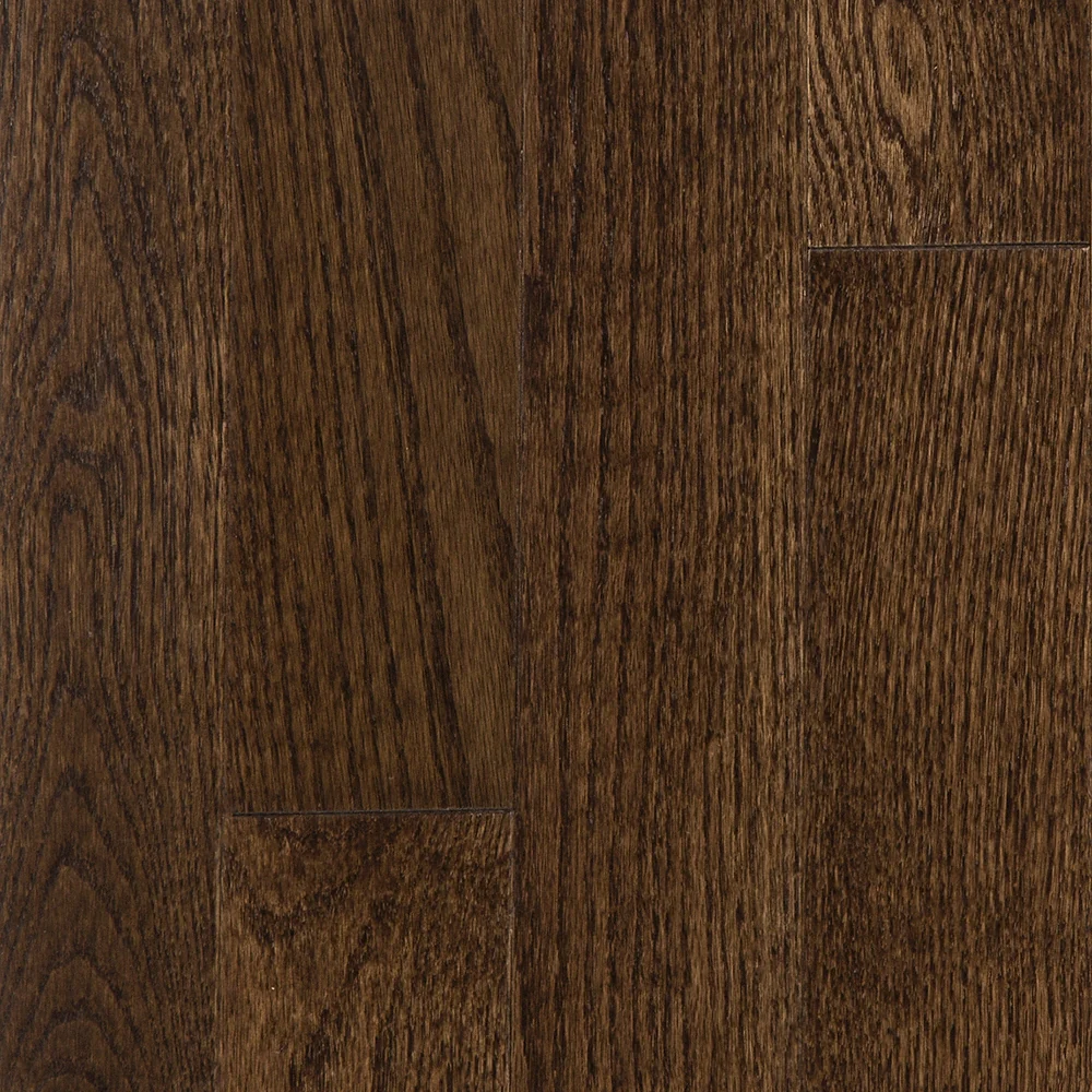 3/4 in. Mocha Oak Prefinished Solid Hardwood Flooring 3.25 in. Wide