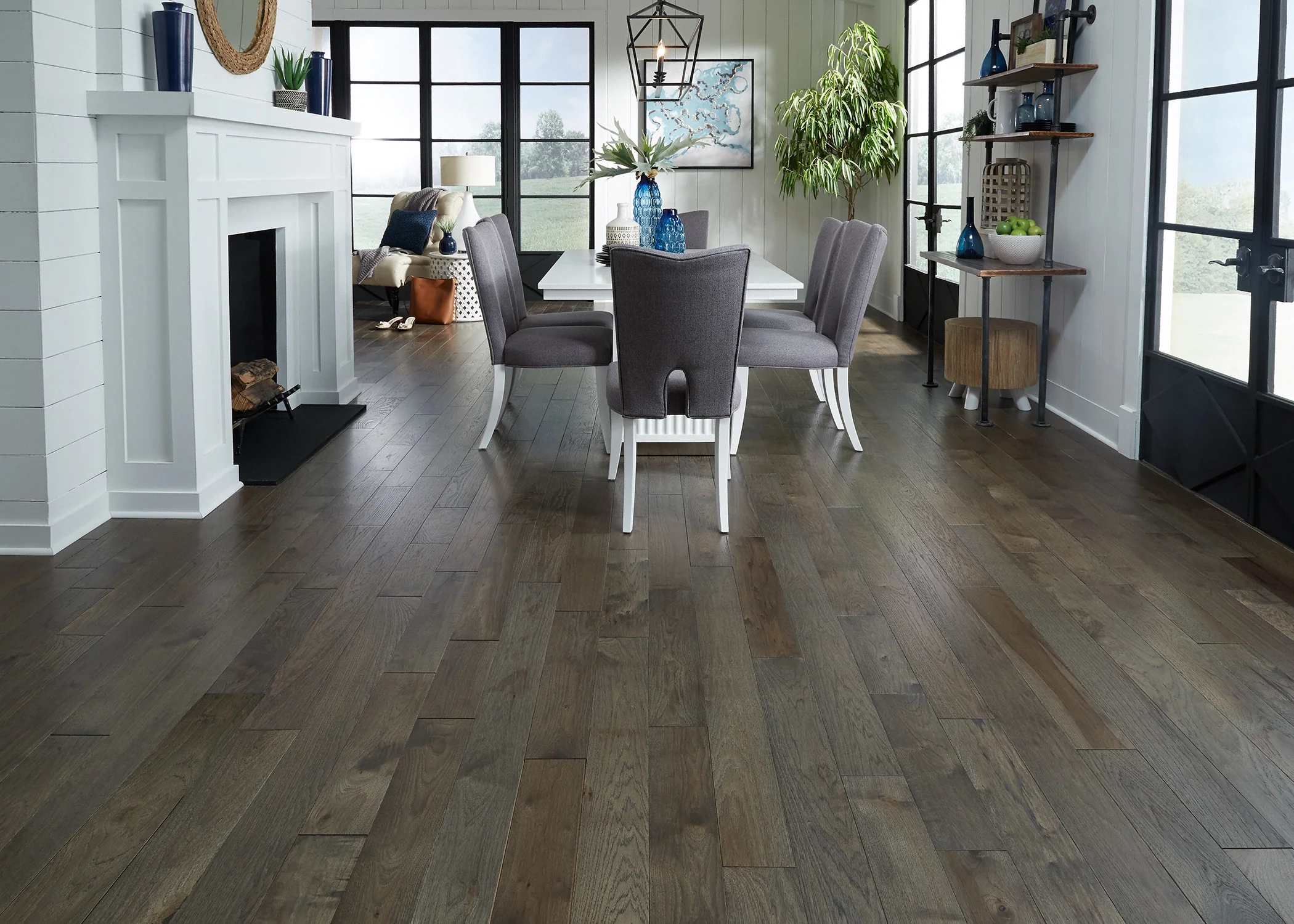 3/4 in. Bristol Tavern Hickory Prefinished Solid Hardwood Flooring 5 in. Wide
