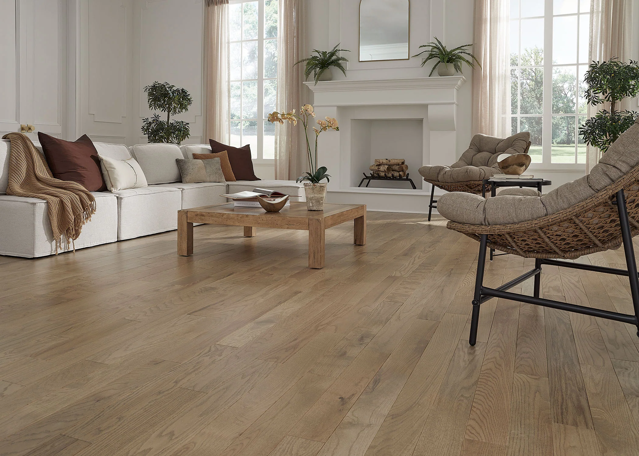 3/4 in. Winter Seaport Oak Prefinished Solid Hardwood Flooring 4 in. Wide