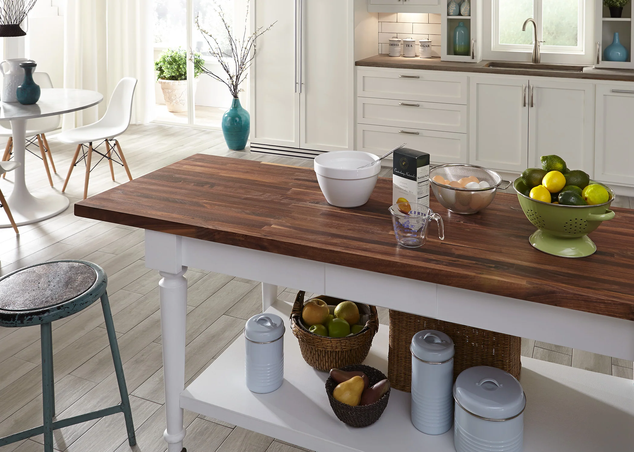 Unf. Signature American Walnut 6 ft. L x 36 in. W x 1-1/2 in. Th Solid Butcher Block Island Top