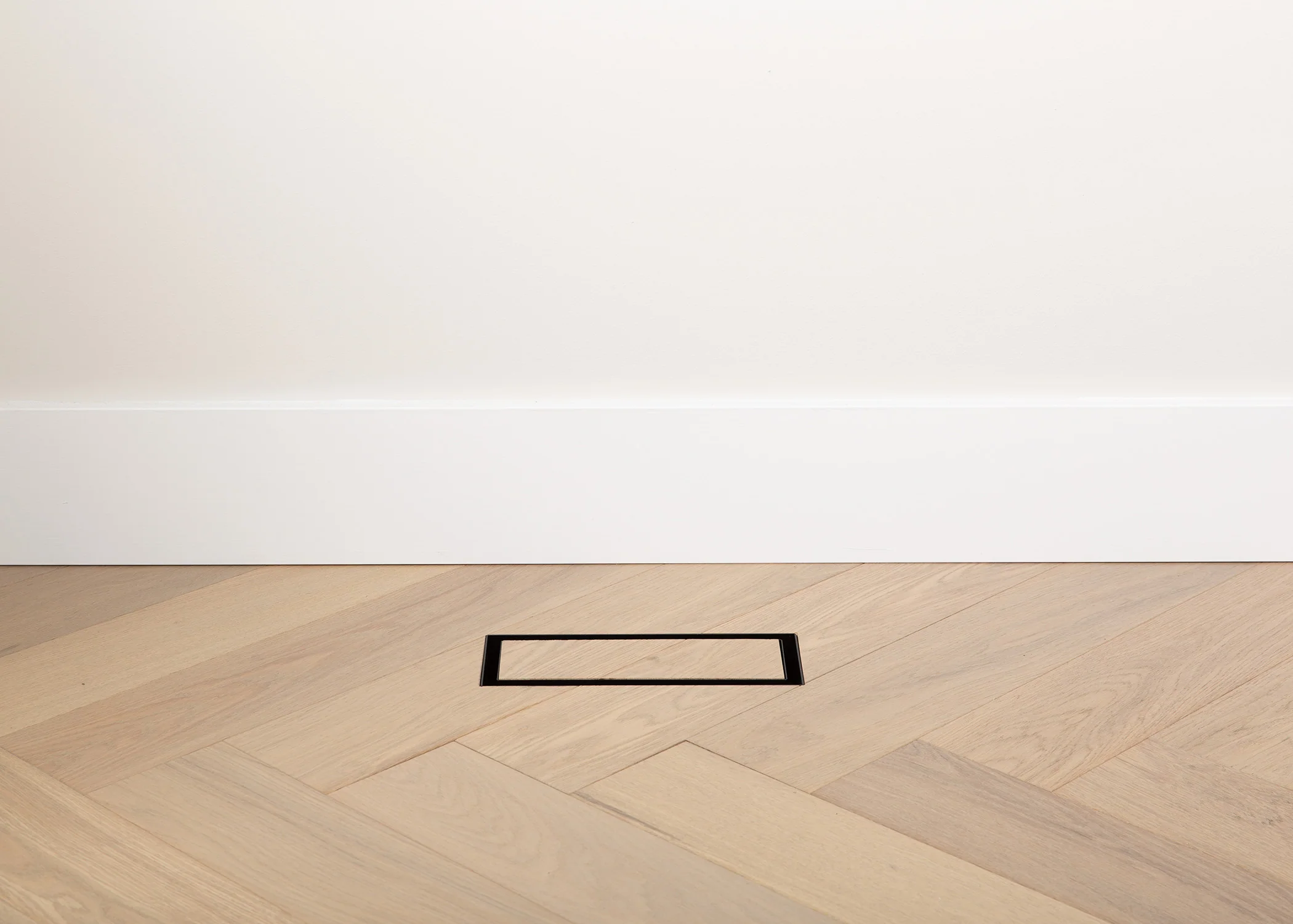 4"x10" Flushmount ABS Resin Matte Black Floor Register