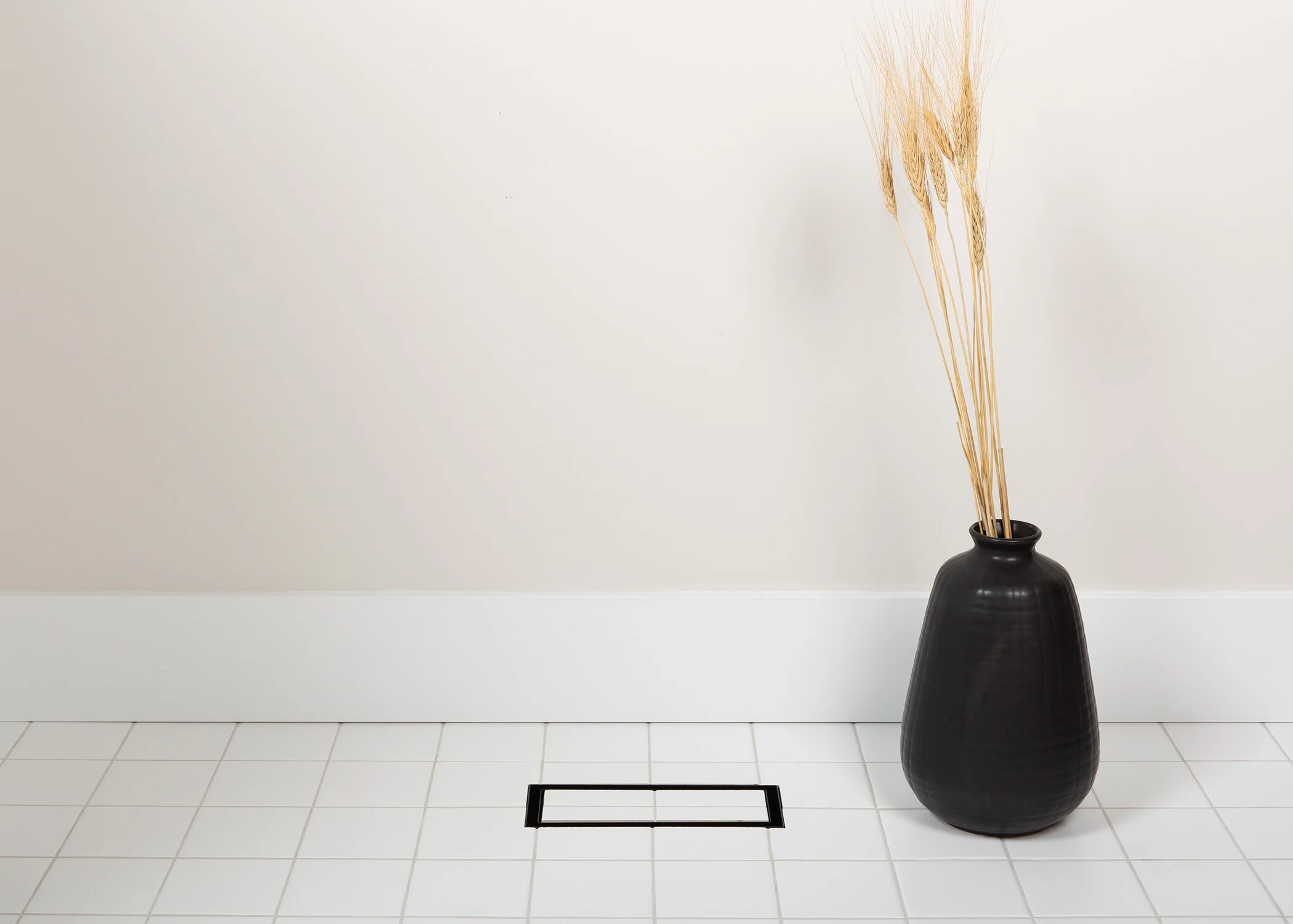 4"x10" Flushmount ABS Resin Matte Black Floor Register