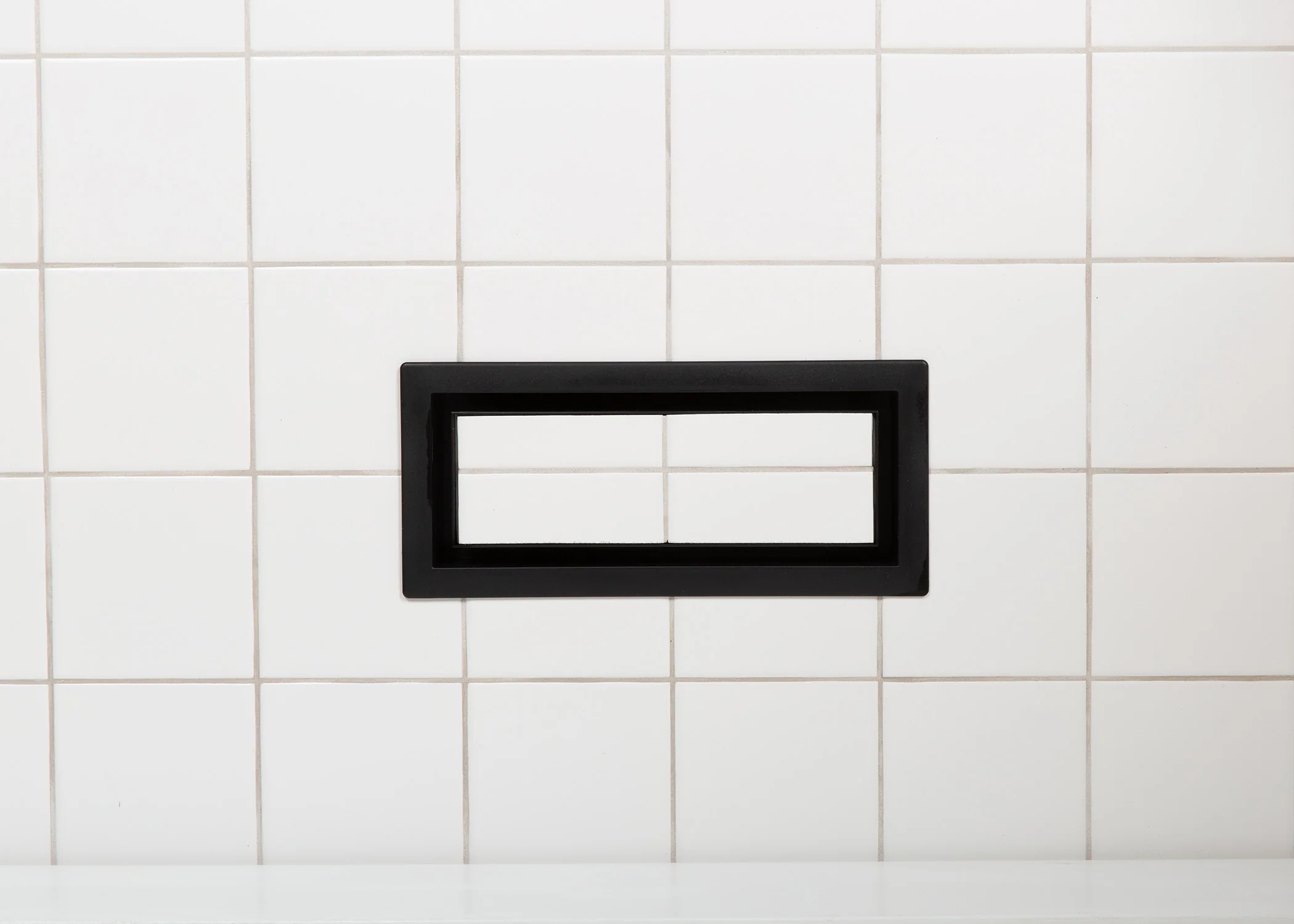 4"x10" Framed ABS Resin Matte Black Floor Register