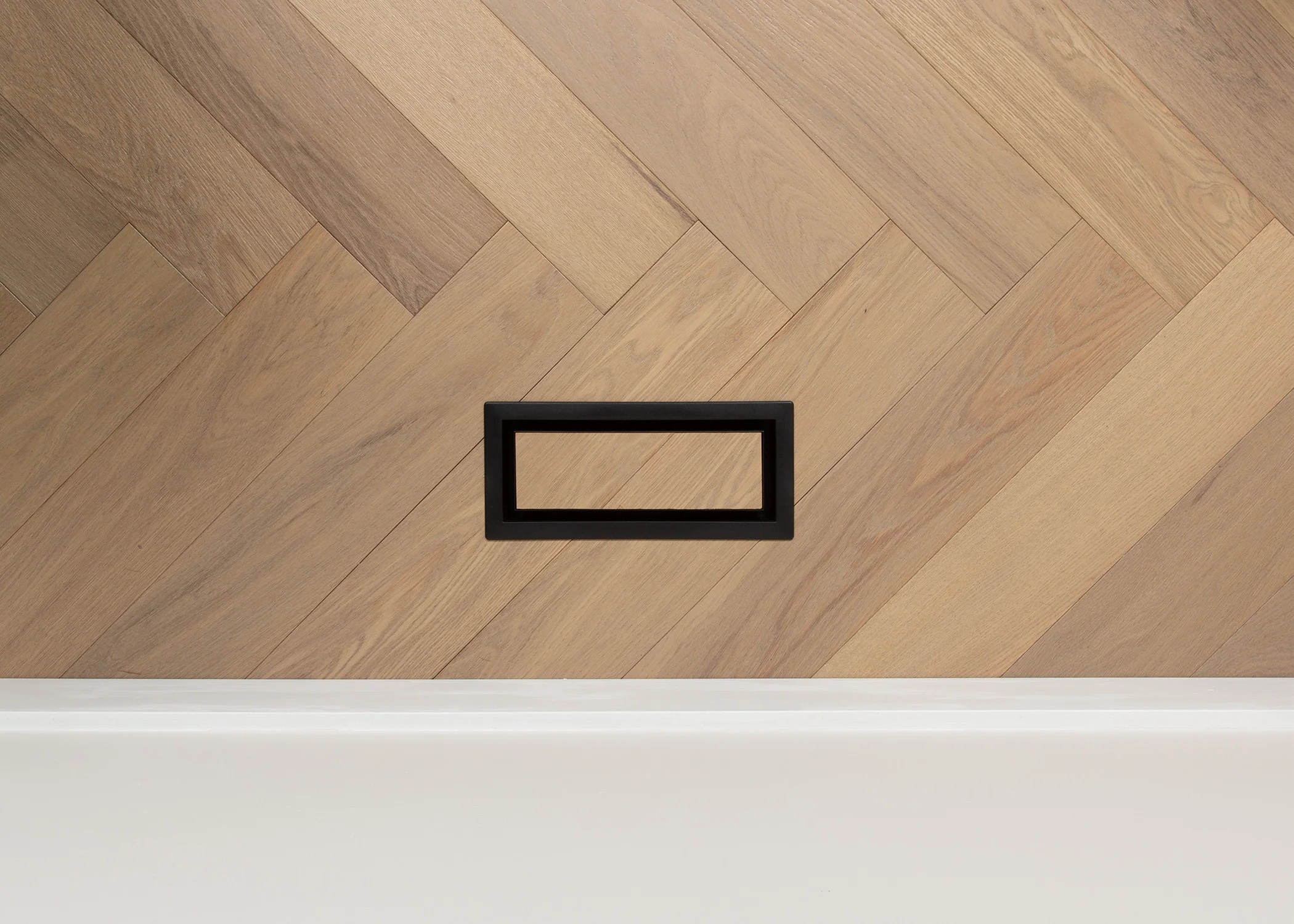 4"x10" Framed ABS Resin Matte Black Floor Register