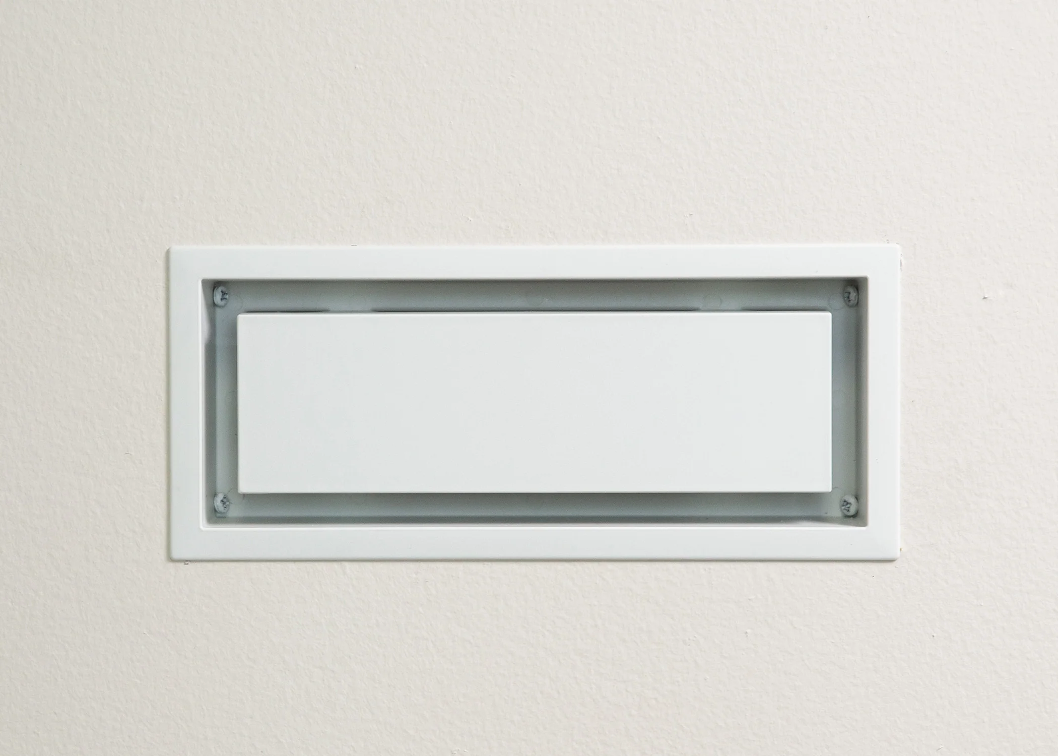 4"x10" Framed ABS Resin White Wall/Ceiling Register