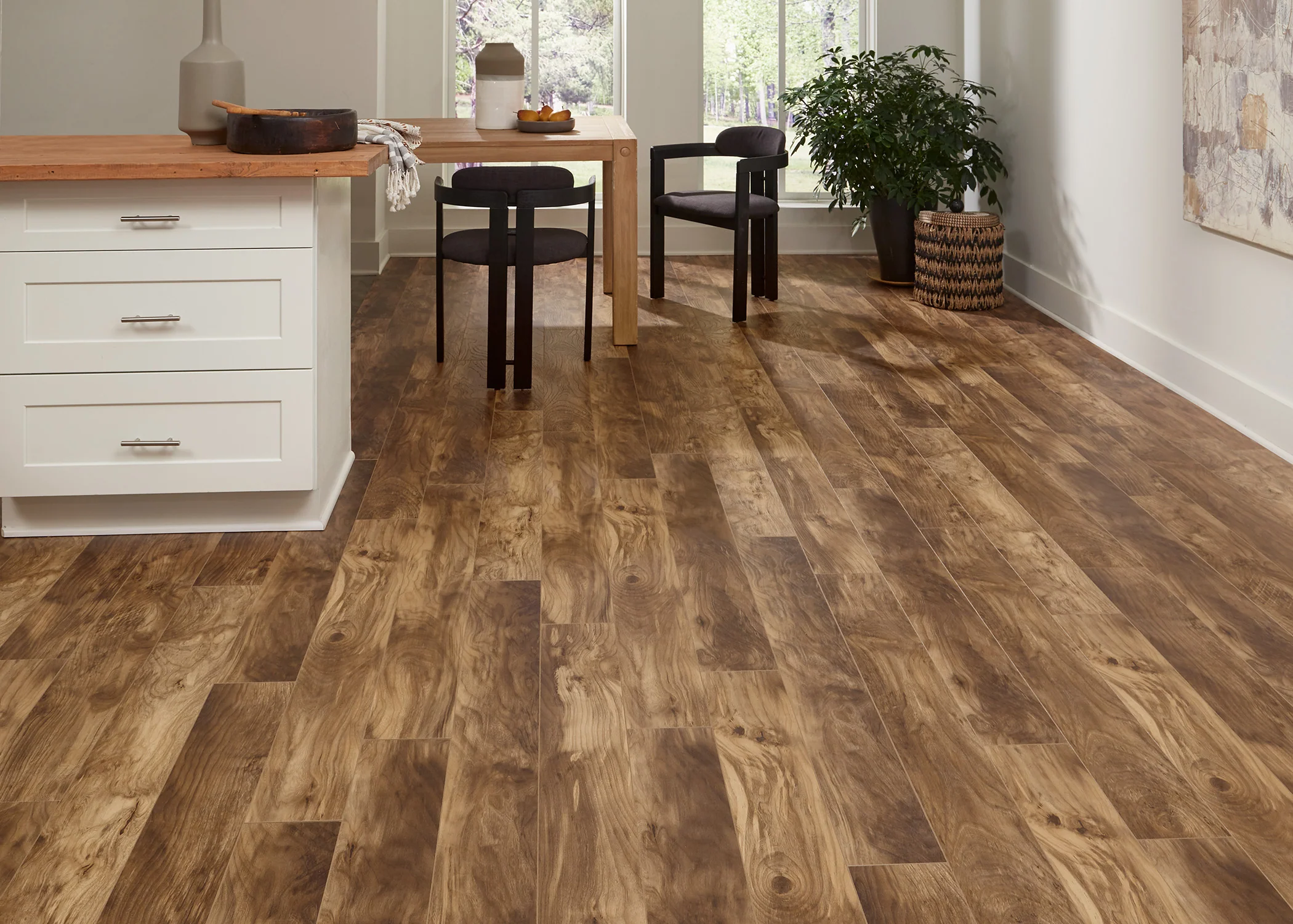 12mm American Hackberry w/ pad Water-Resistant Laminate Flooring 6.06 in. Wide x 50.6 in. Length