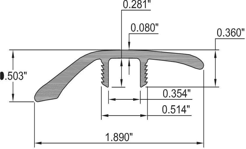 862-charleston-oak-waterproof-1-89-in-wide-x-7-5-ft-length-reducer-2.webp Charleston Oak Waterproof 1.89 in wide x 7.5 ft Length Reducer