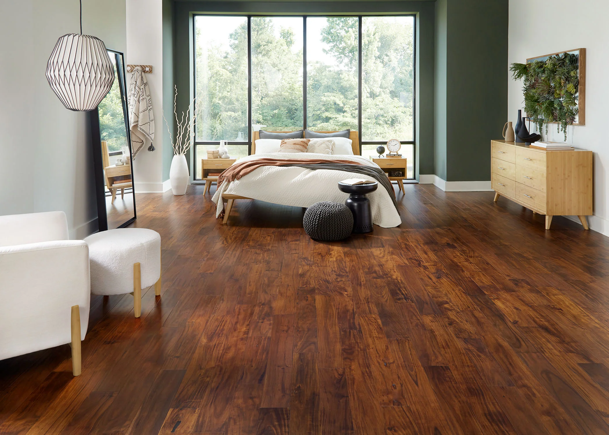 7/16 in. Ruby Acacia Distressed Prefinished Engineered Hardwood Flooring 5 in. Wide